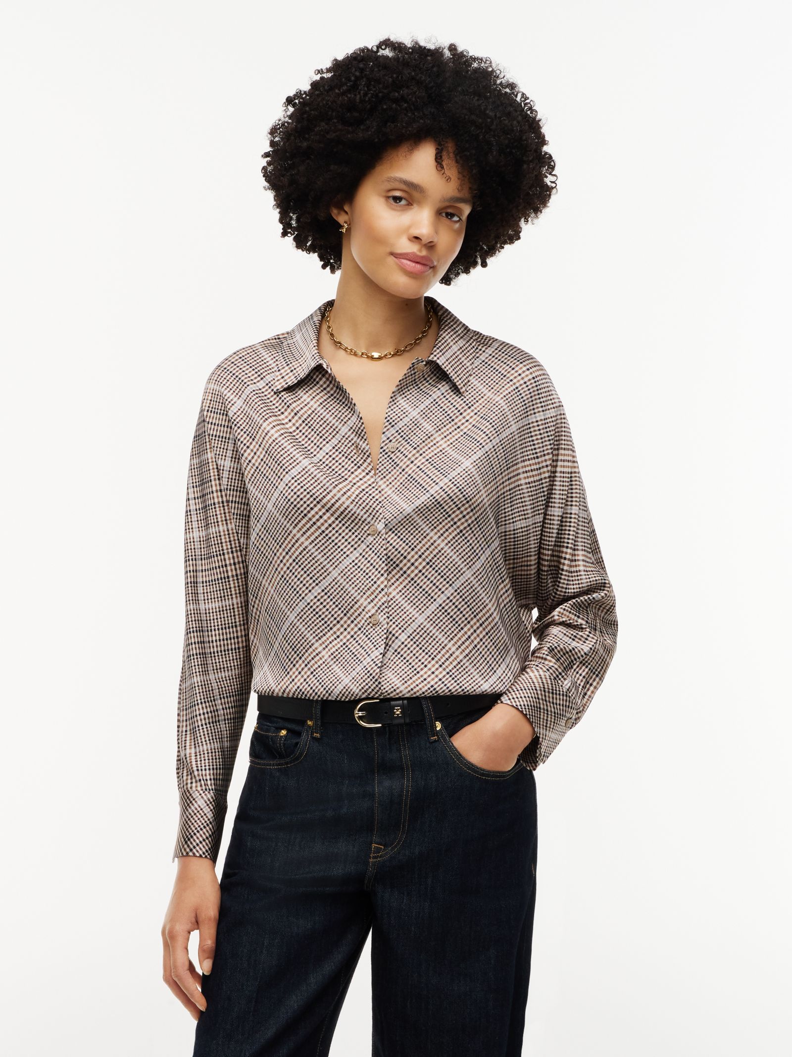 Tommy Hilfiger Relaxed fit satijnen overhemd met print