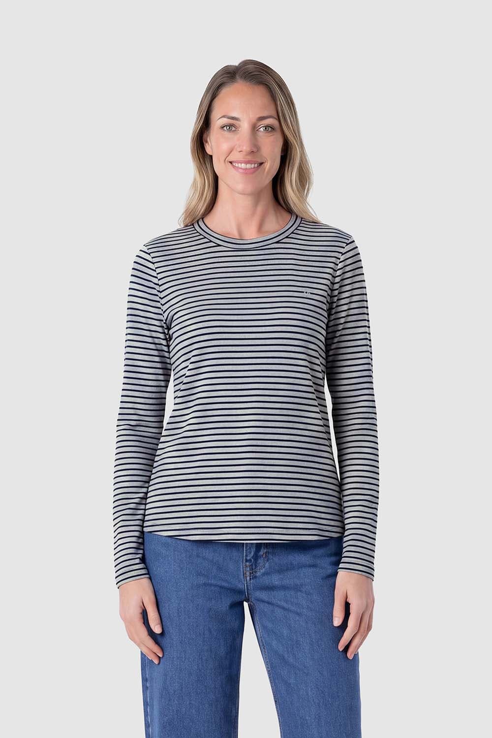 Aimée The Label Longsleeve ZenoLuca Streep Blauw dames