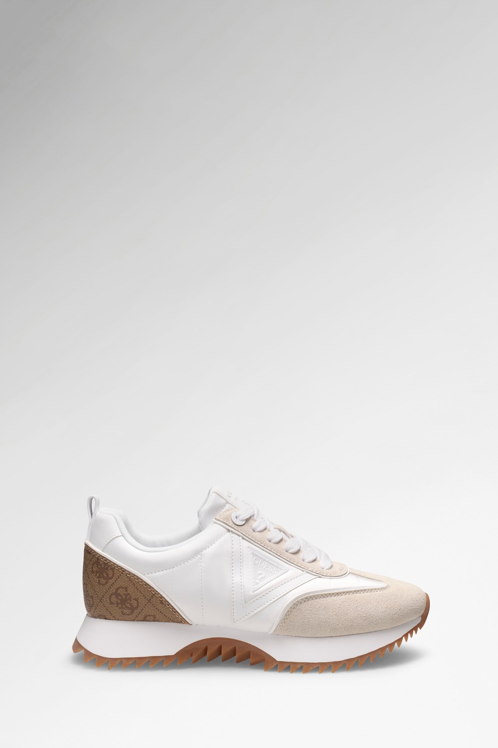 Guess Bail Suède Hardloopschoenen in wit