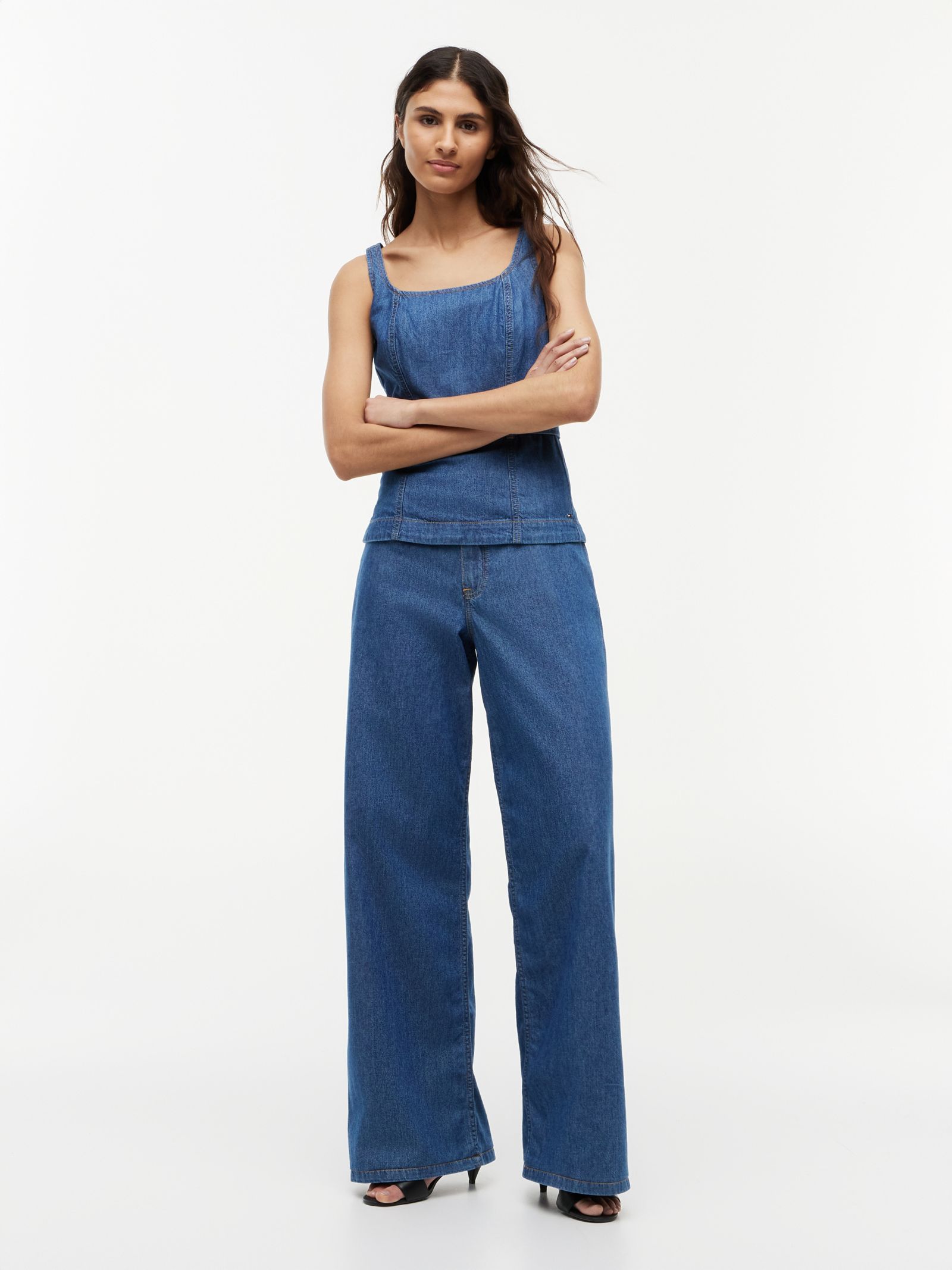Tommy Hilfiger 70s wide jeans mit hohem bund und weitem bein