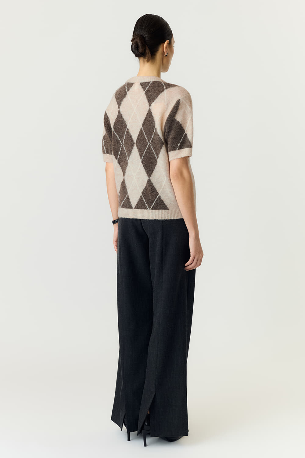 Y.A.S. Trui Johi Wol Blend Grijs dames