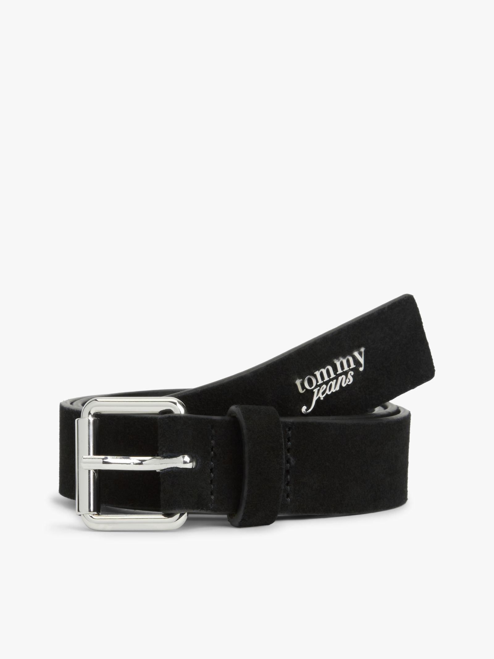 Tommy Jeans Suède riem met metalen logo