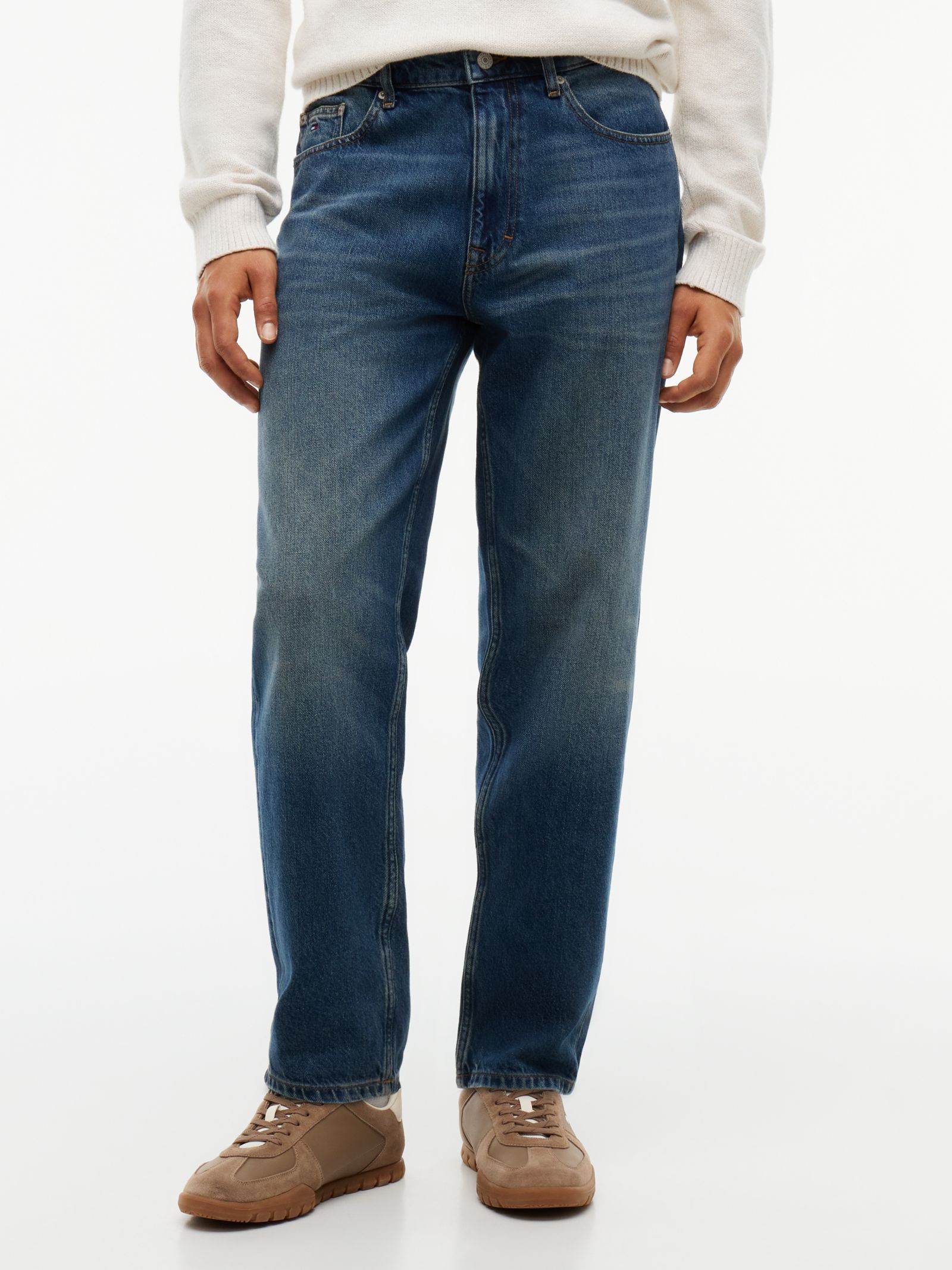 Tommy Jeans Sonny Tapered Jeans met Whiskers in blauw