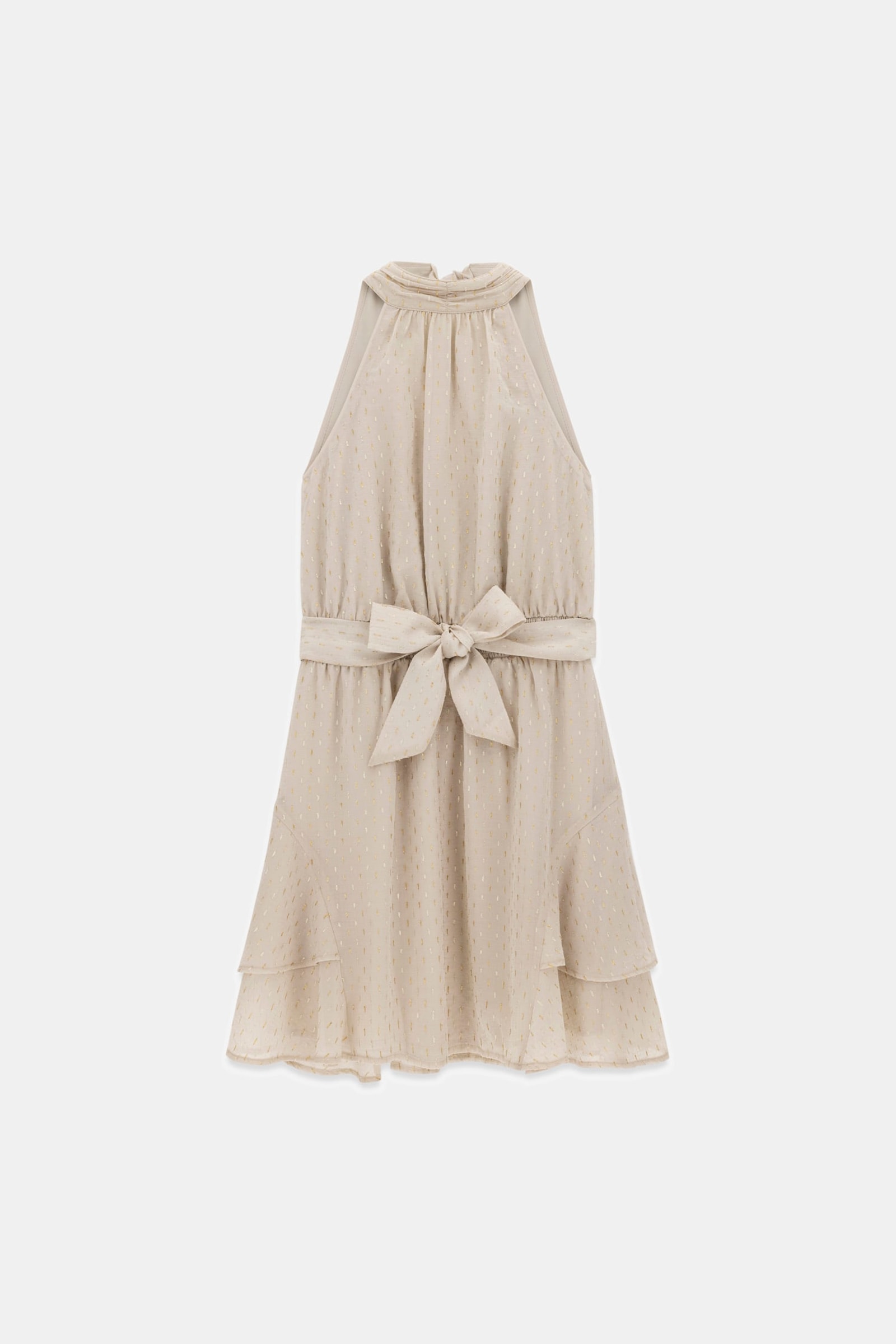 Guess Fit-And-Flare Mini Dress in beige