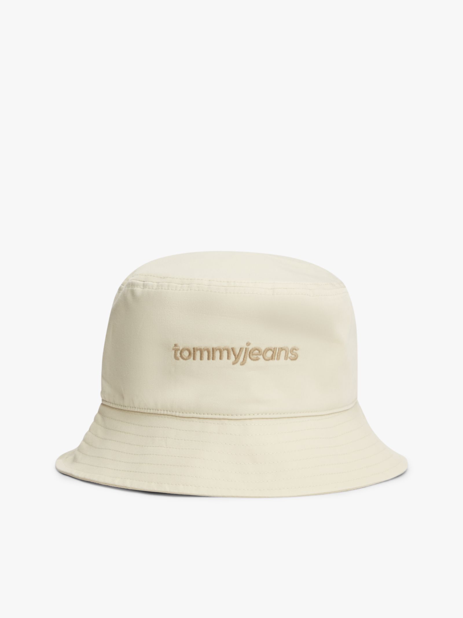 Tommy Jeans Vissershoed met geborduurd logo in beige