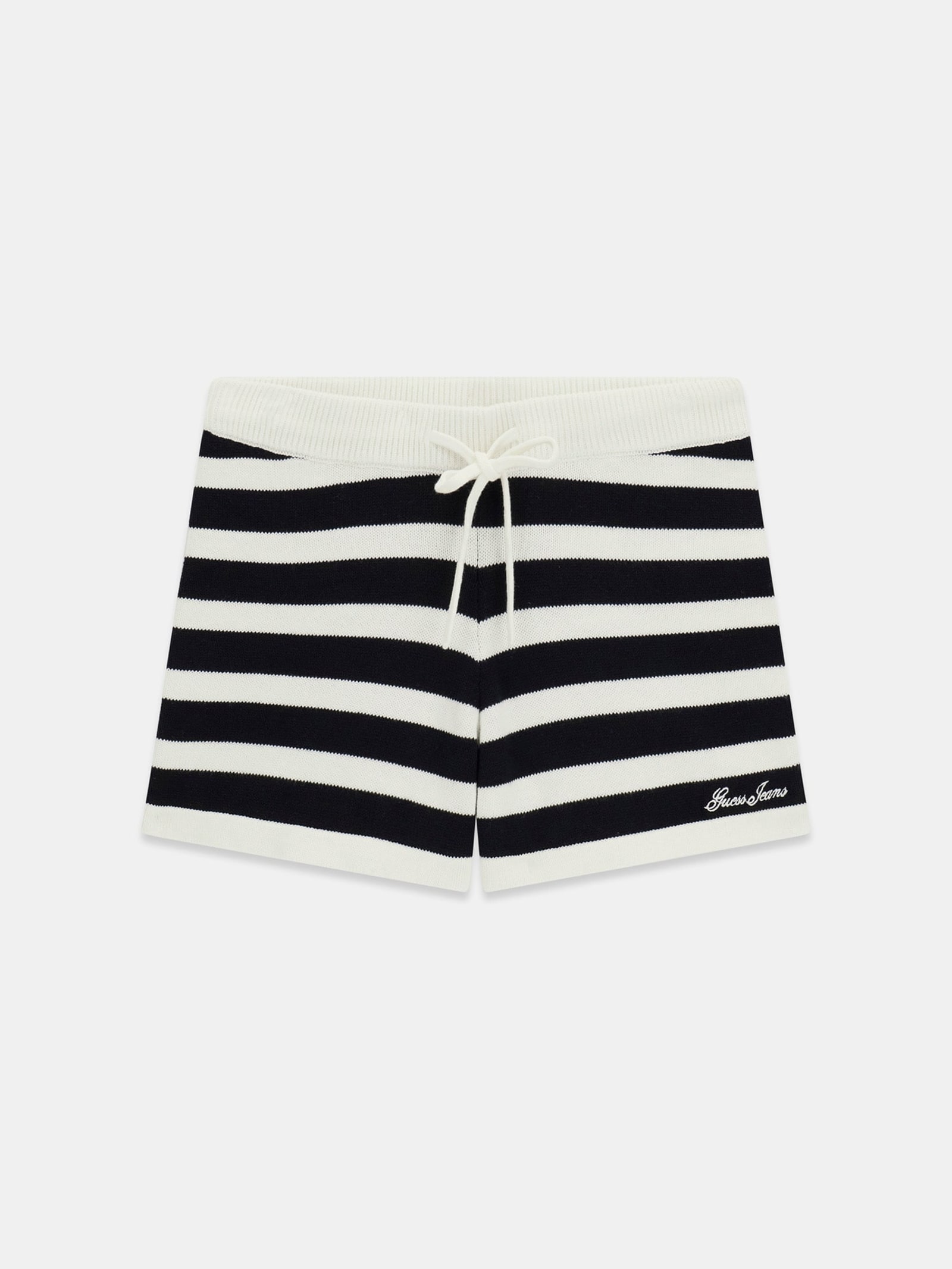 Guess Gestreepte Gebreide Short in zwart
