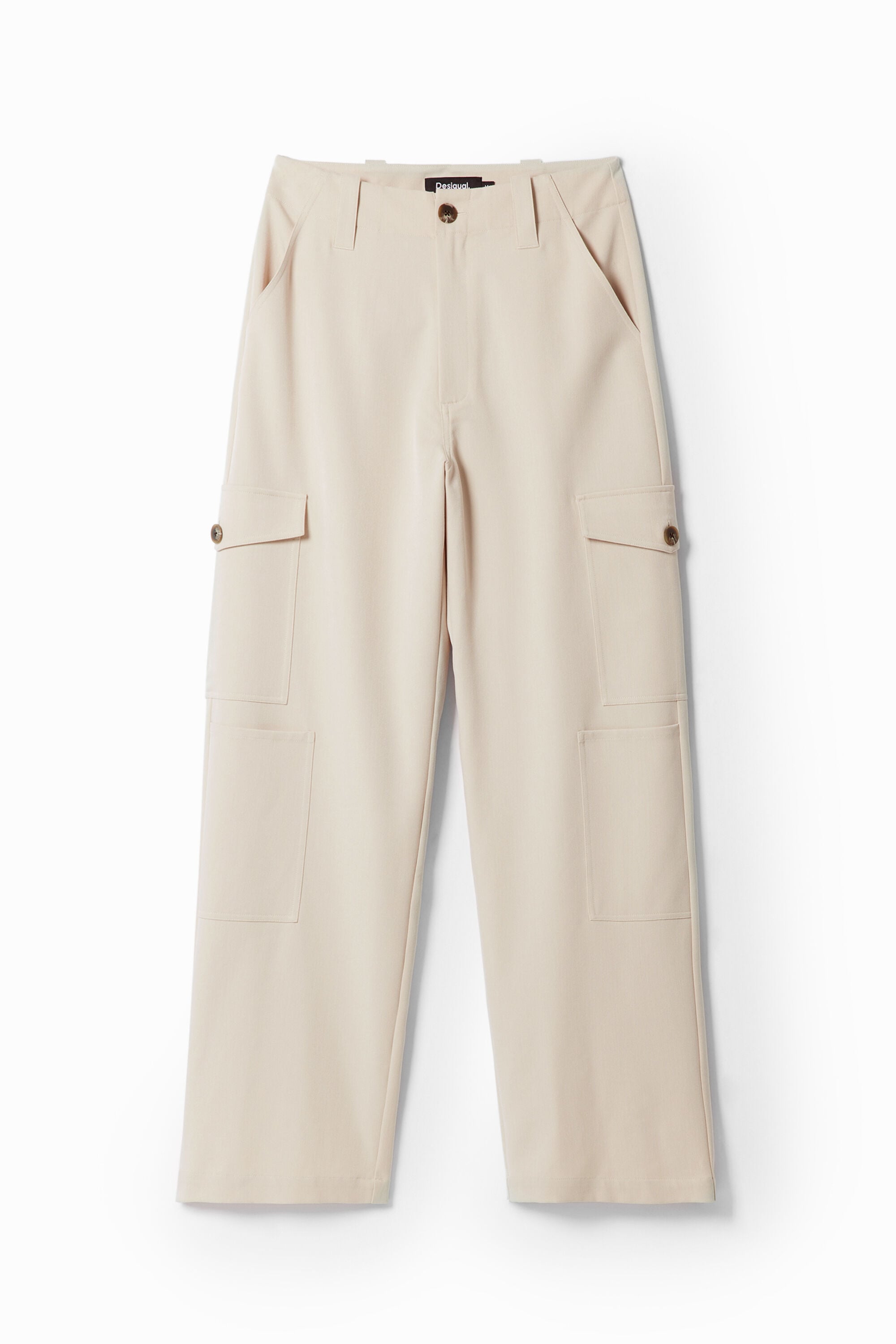 Desigual Wijde cargobroek in beige