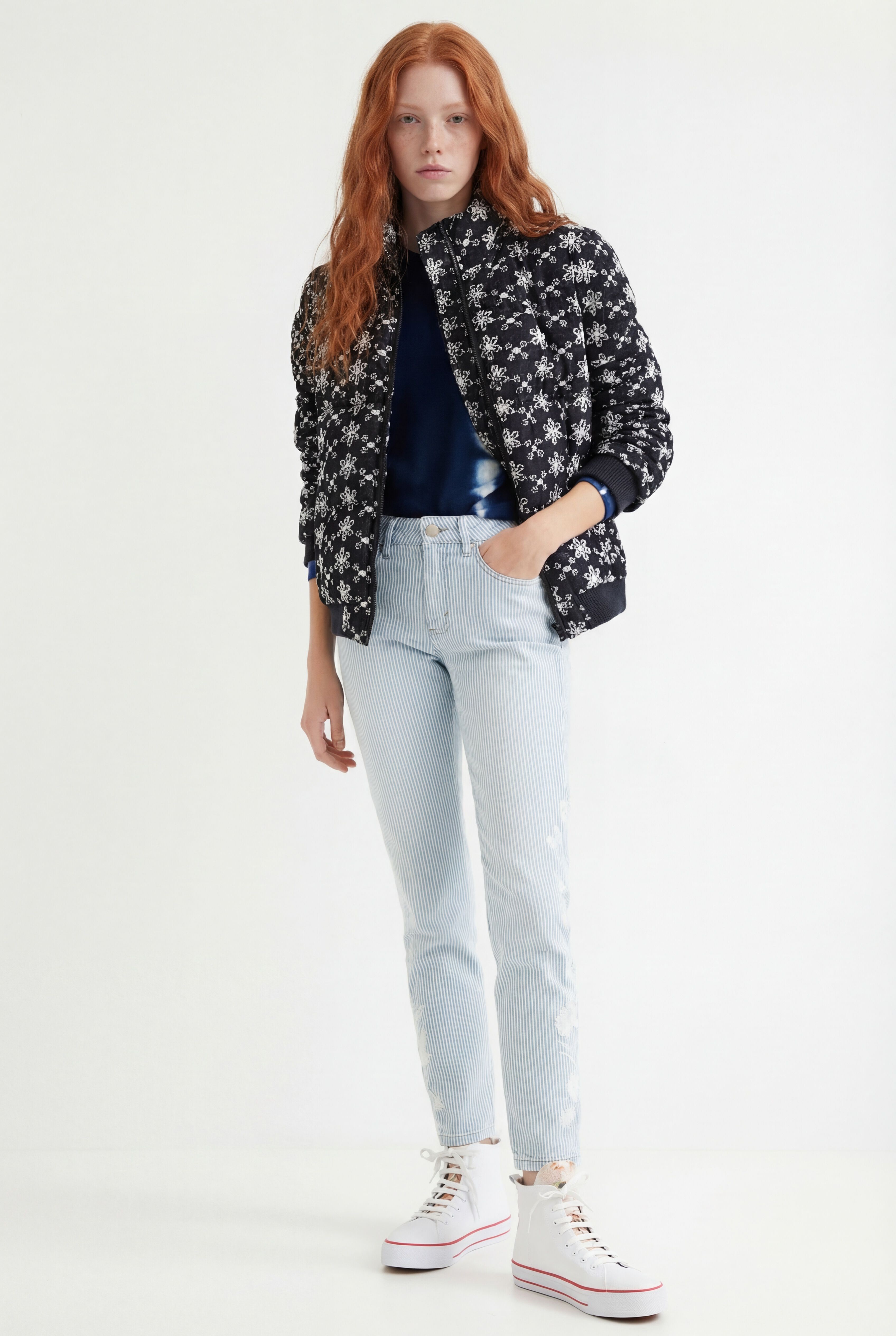 Desigual Gestreepte skinny jeans