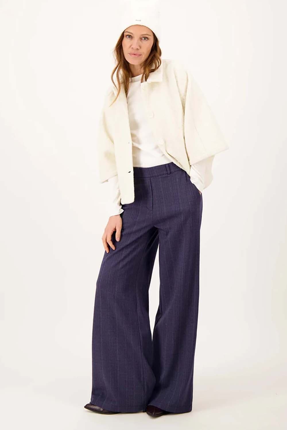 Zusss Broek Vis Graat Jeans donker dames