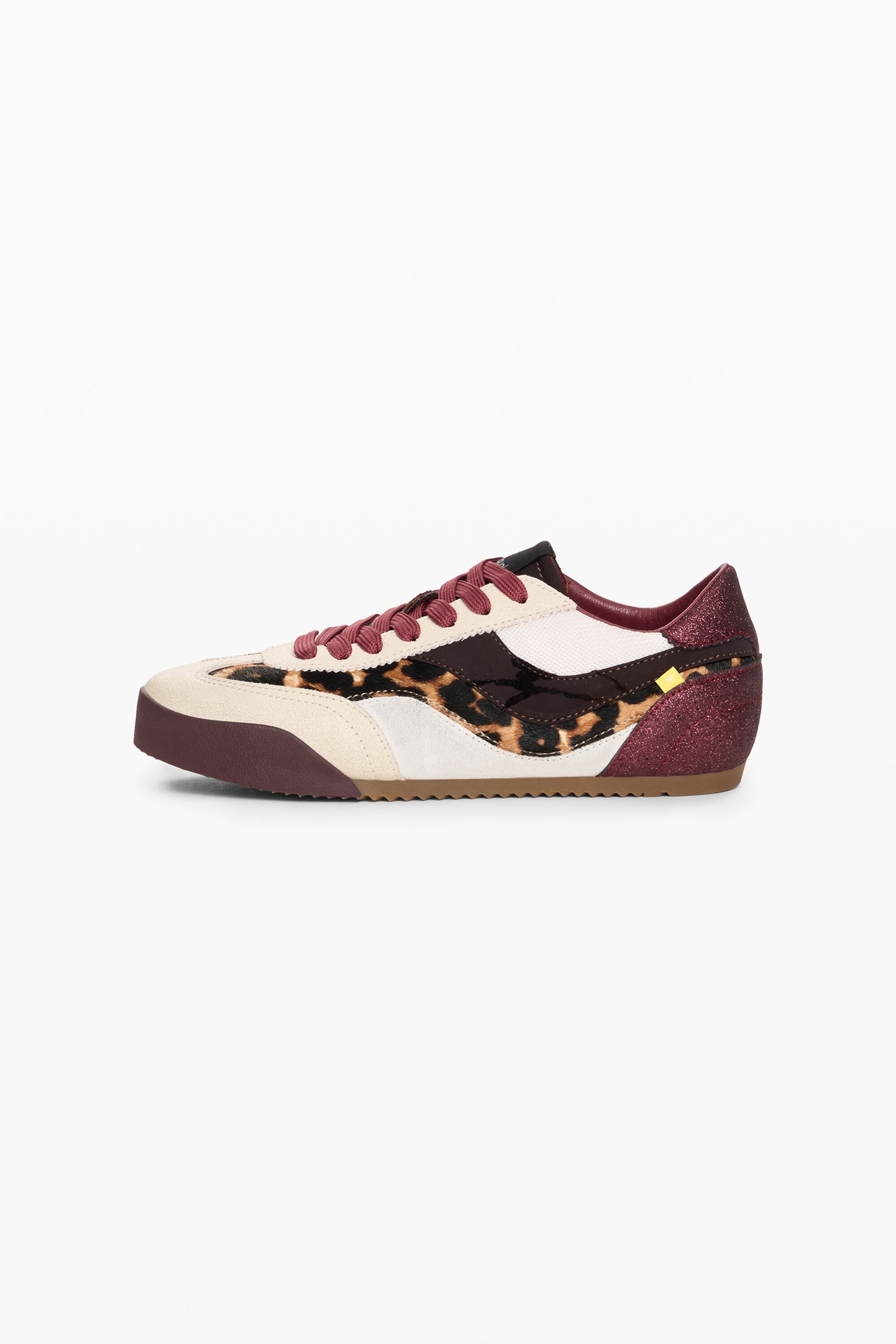 Desigual Bedrukte sneakers in beige