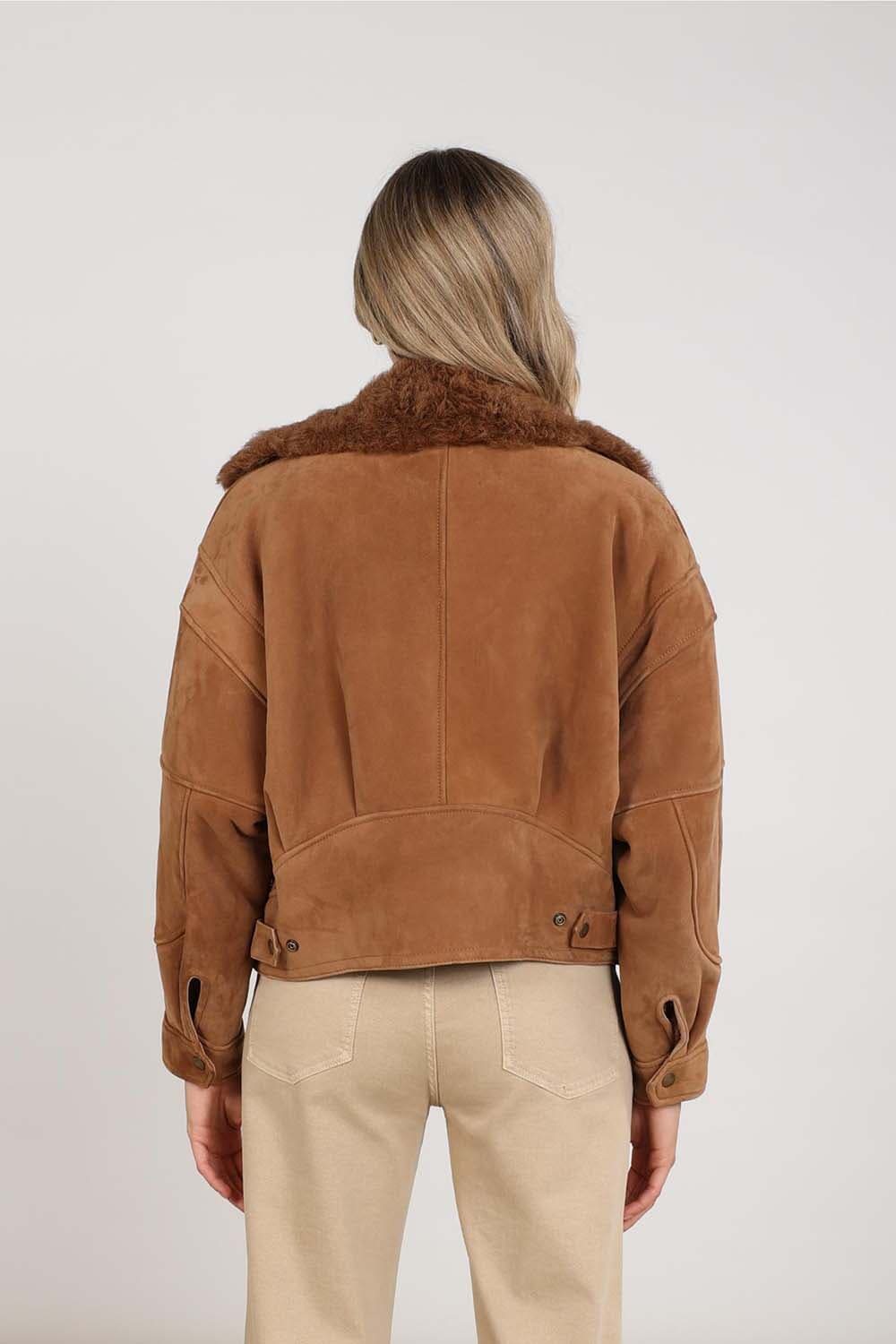Nukus Jas Evita Camel dames