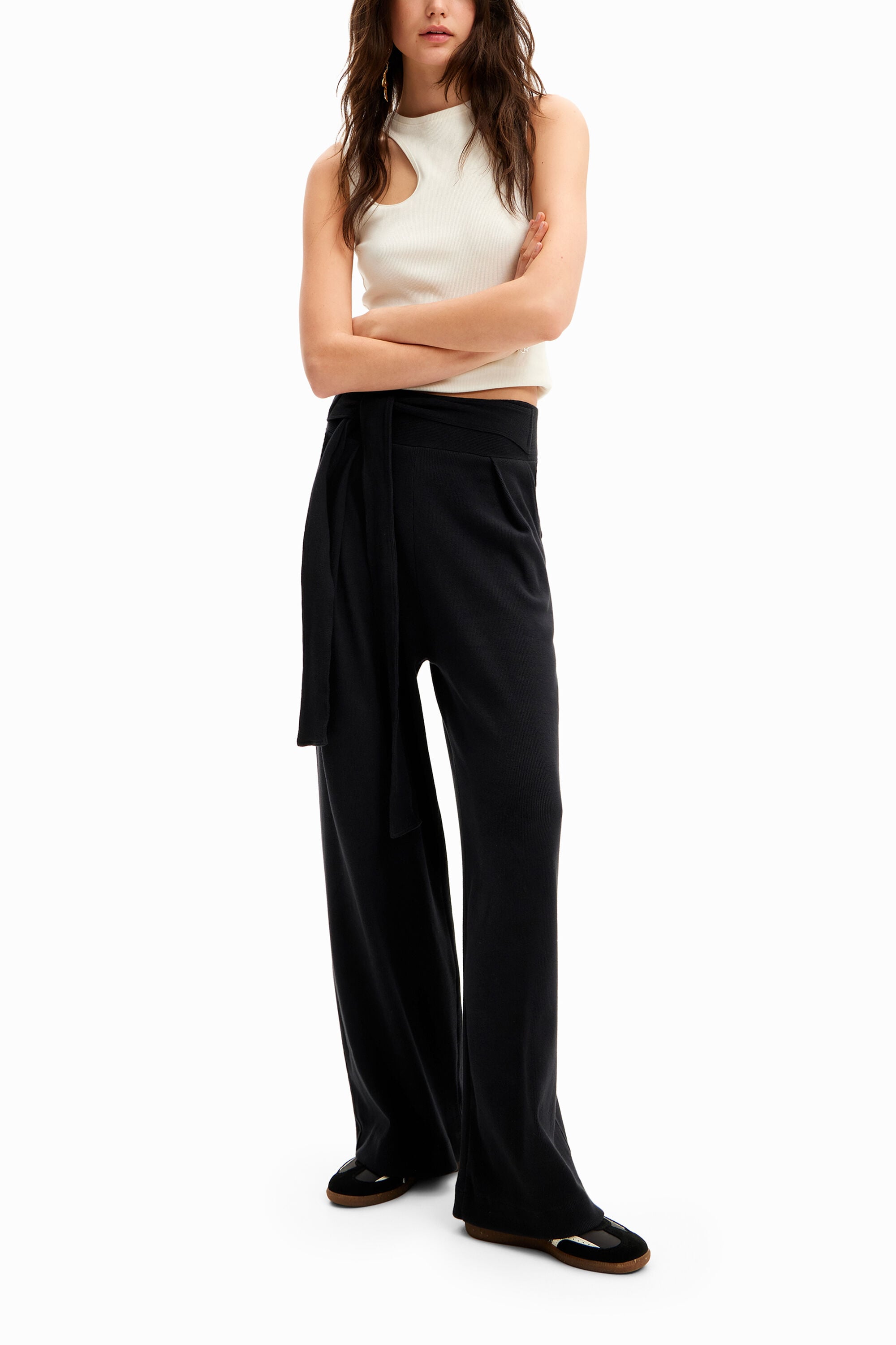 Desigual Gebreide Wide leg broek