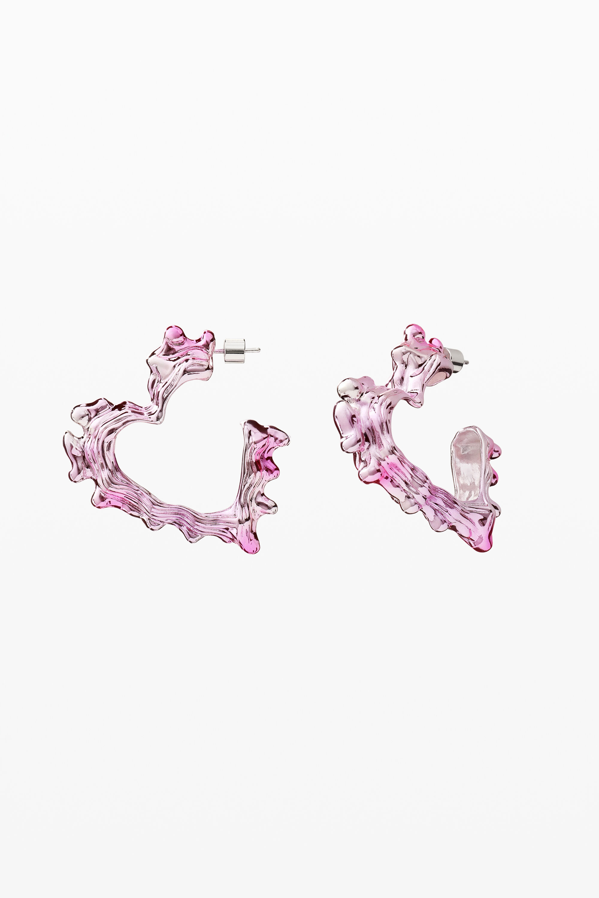Desigual Roze zalio hartvormige oorbellen