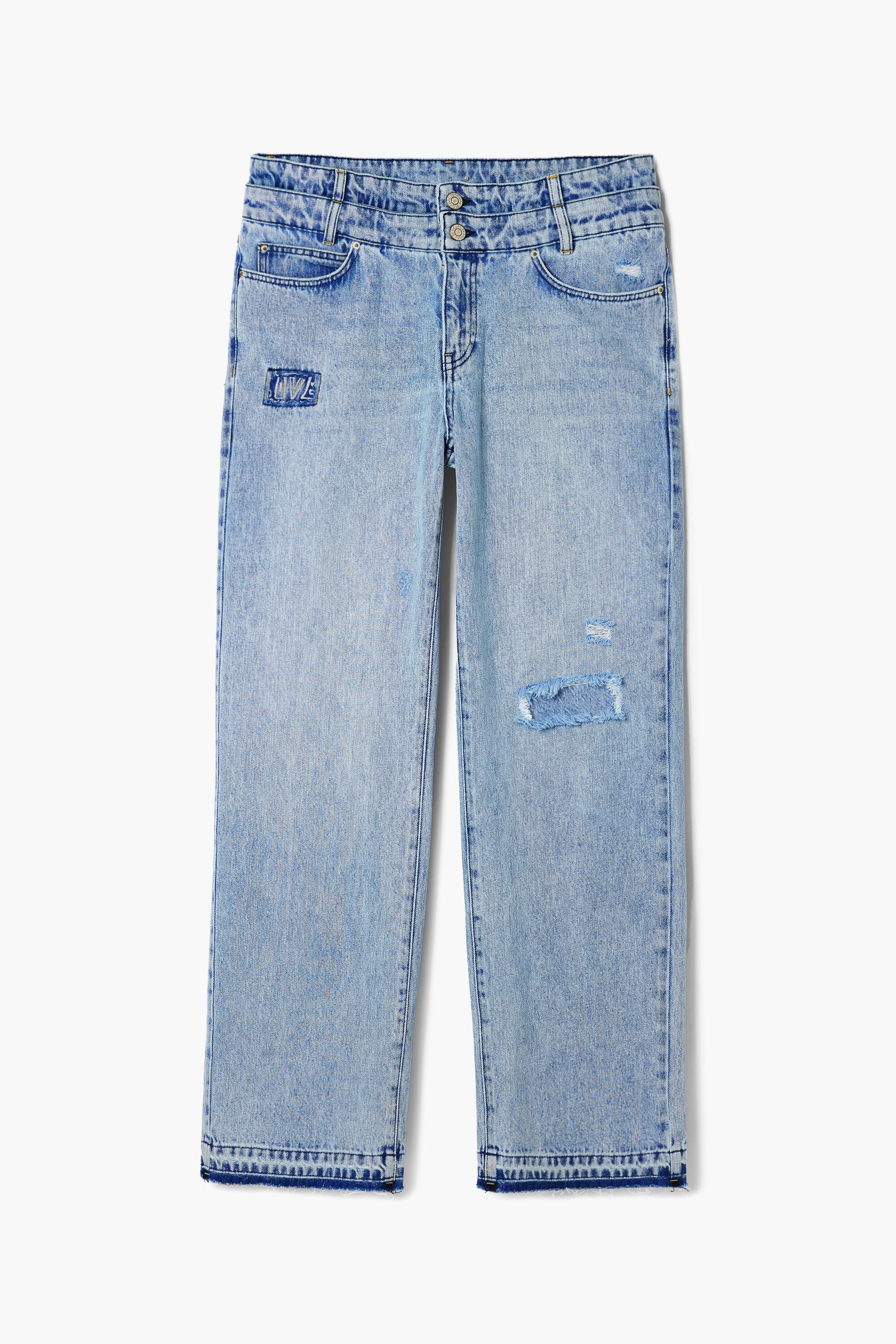 Desigual Broek met dubbele tailleband