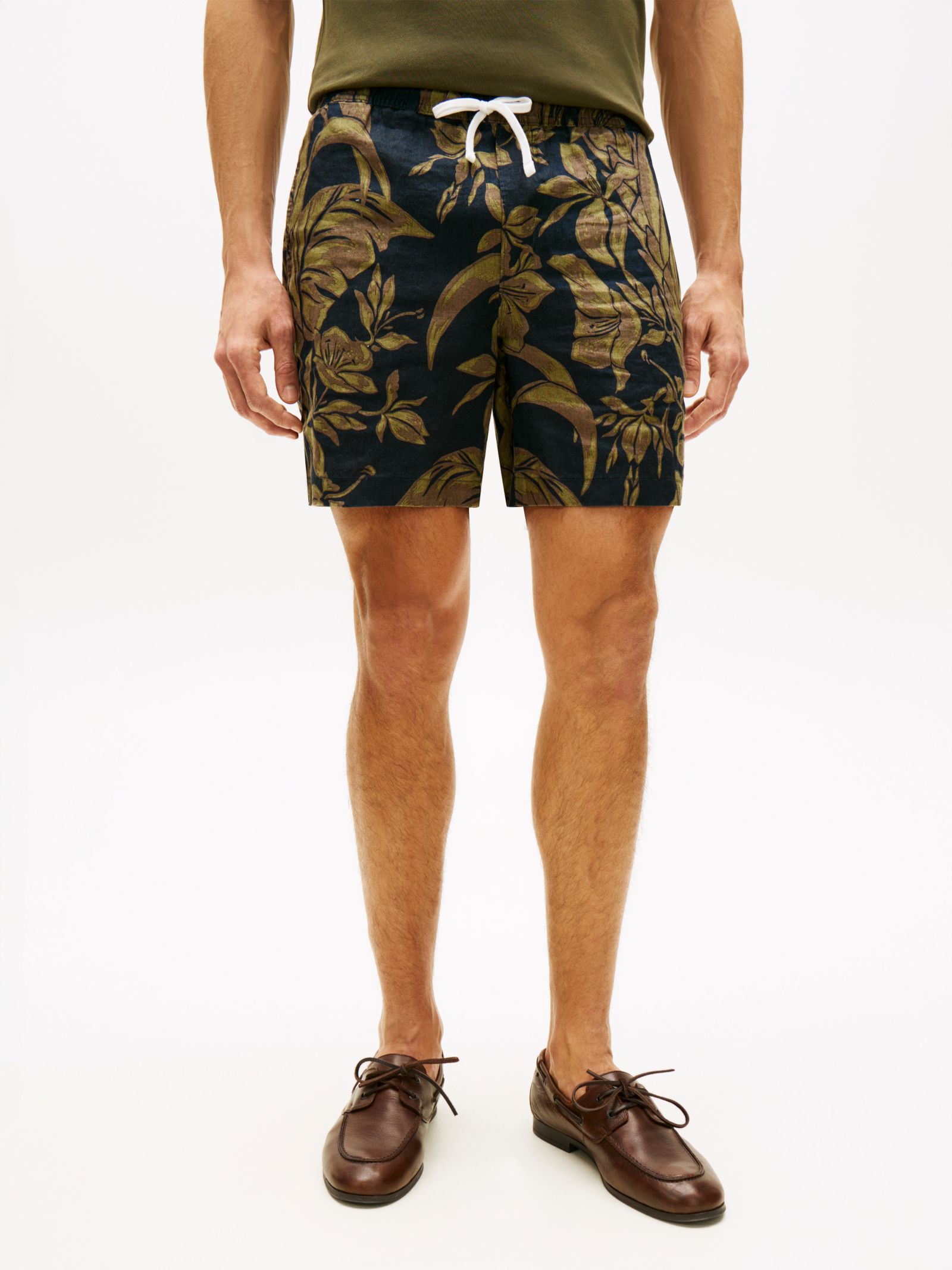 Tommy Hilfiger Dover Regular Straight linnen chino short met print