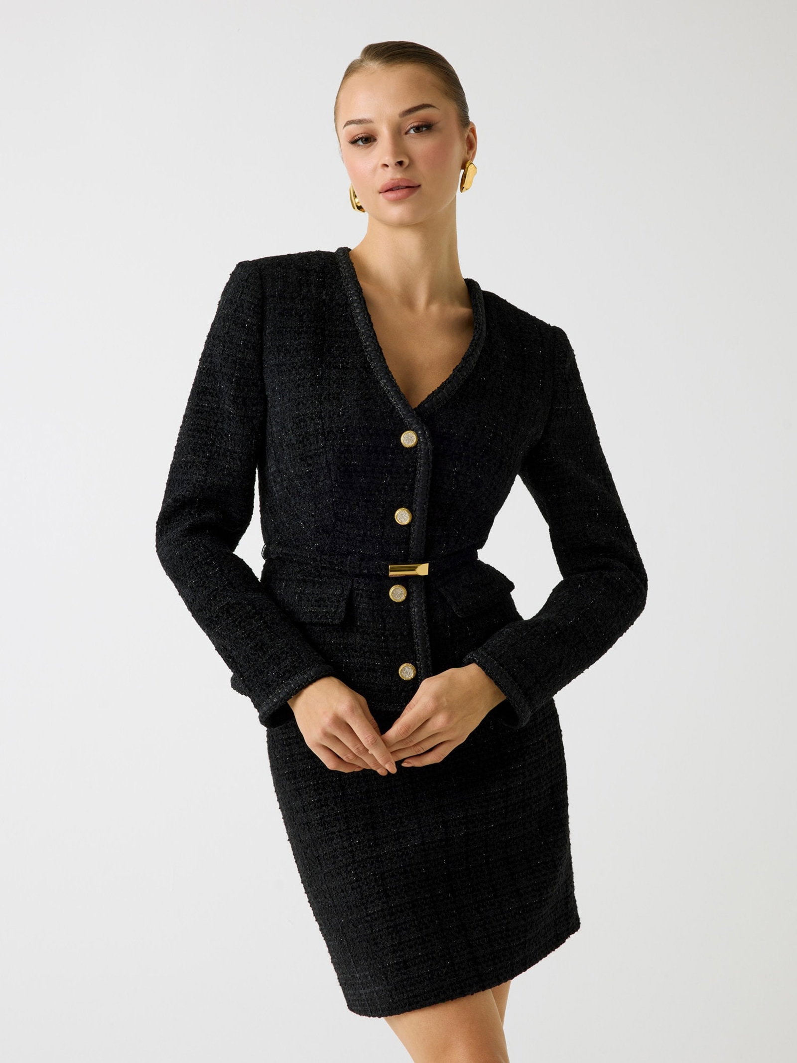Guess Marciano Blazer Wolmix in zwart