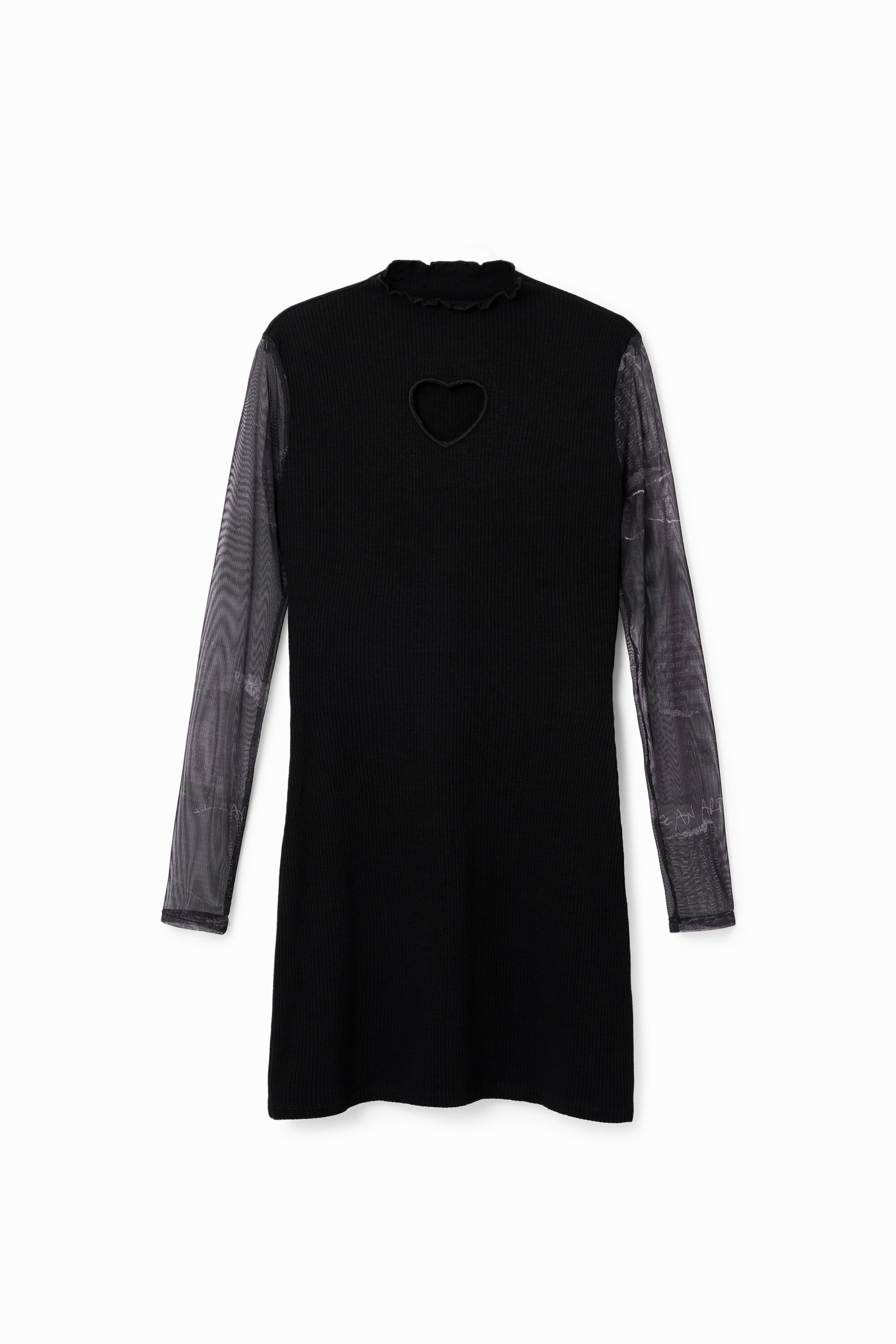 Desigual Geribde midi-jurk met hart