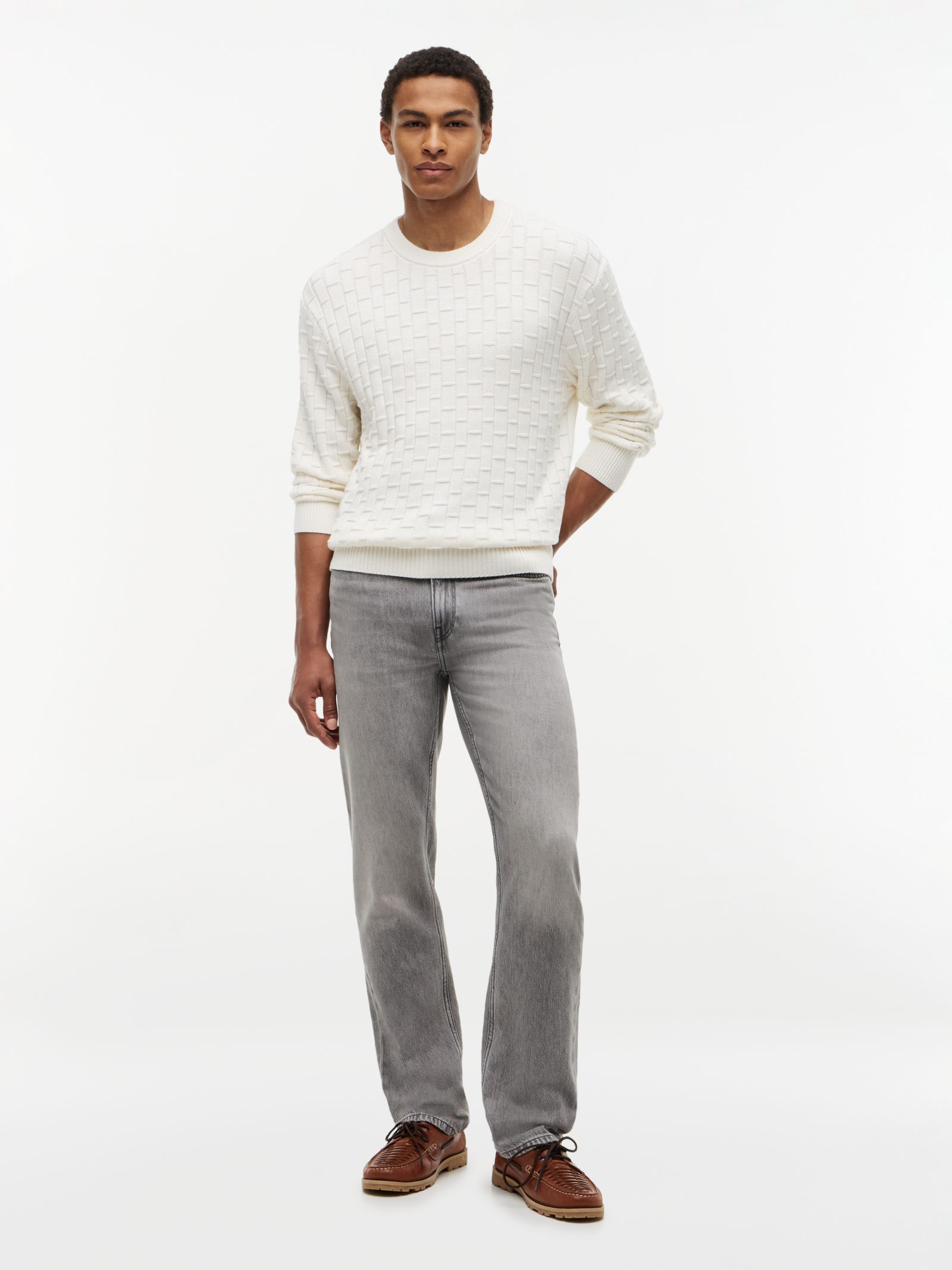 Tommy Hilfiger Dover regular straight jeans met fading in grijs