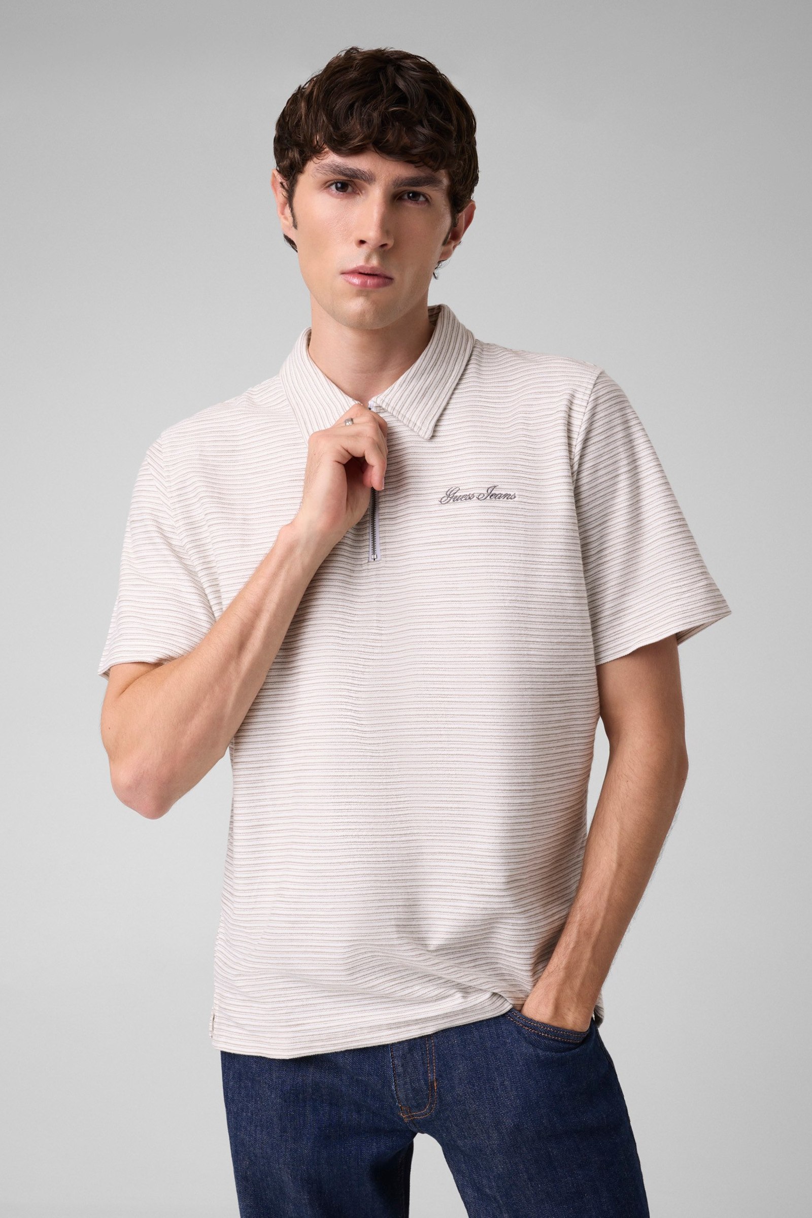 Guess Gestreepte Polo Met Regular Pasvorm