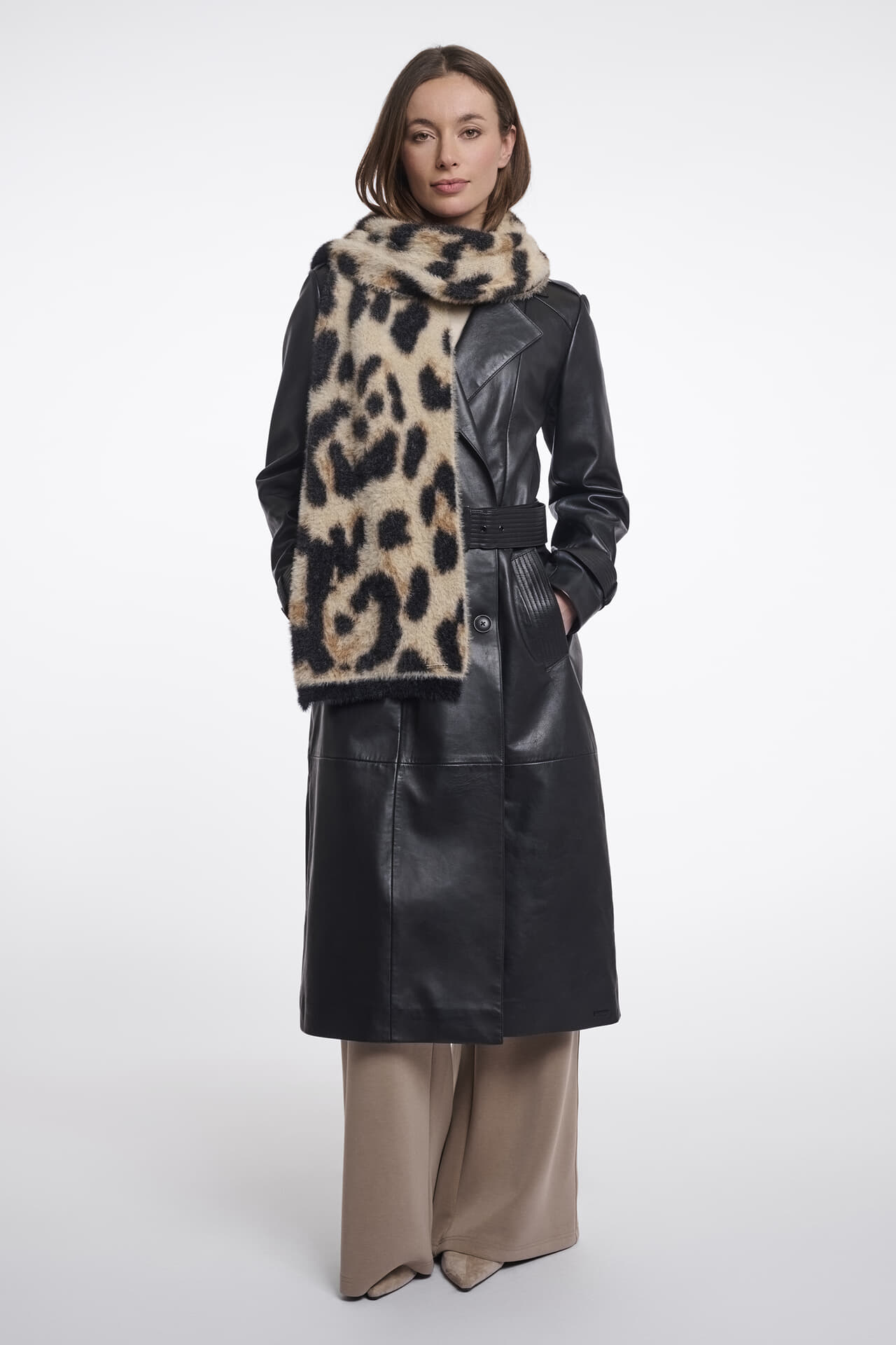 Rino & Pelle Rino & Pelle printed scarf in beige for women