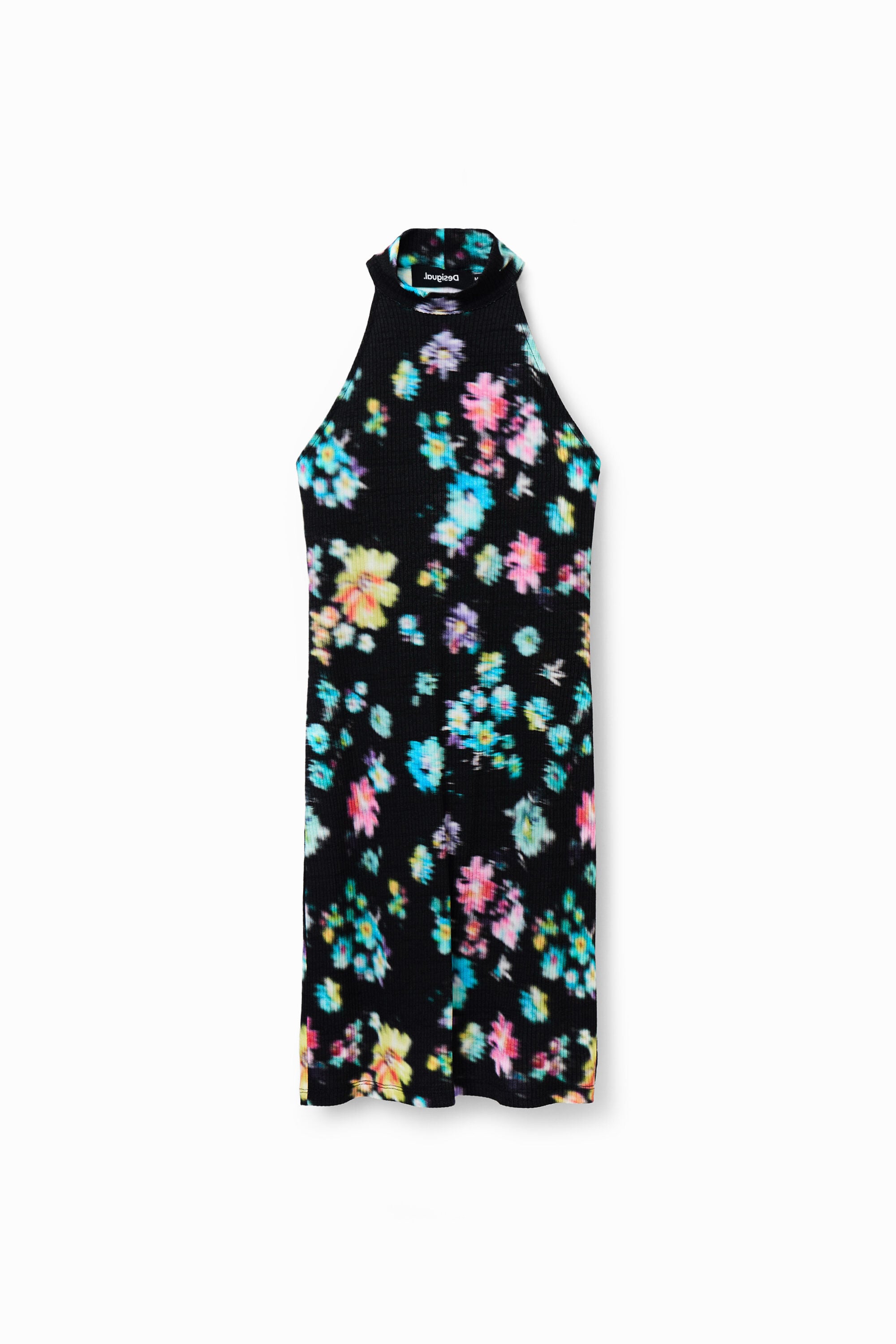 Desigual Korte jurk met halternek in zwart