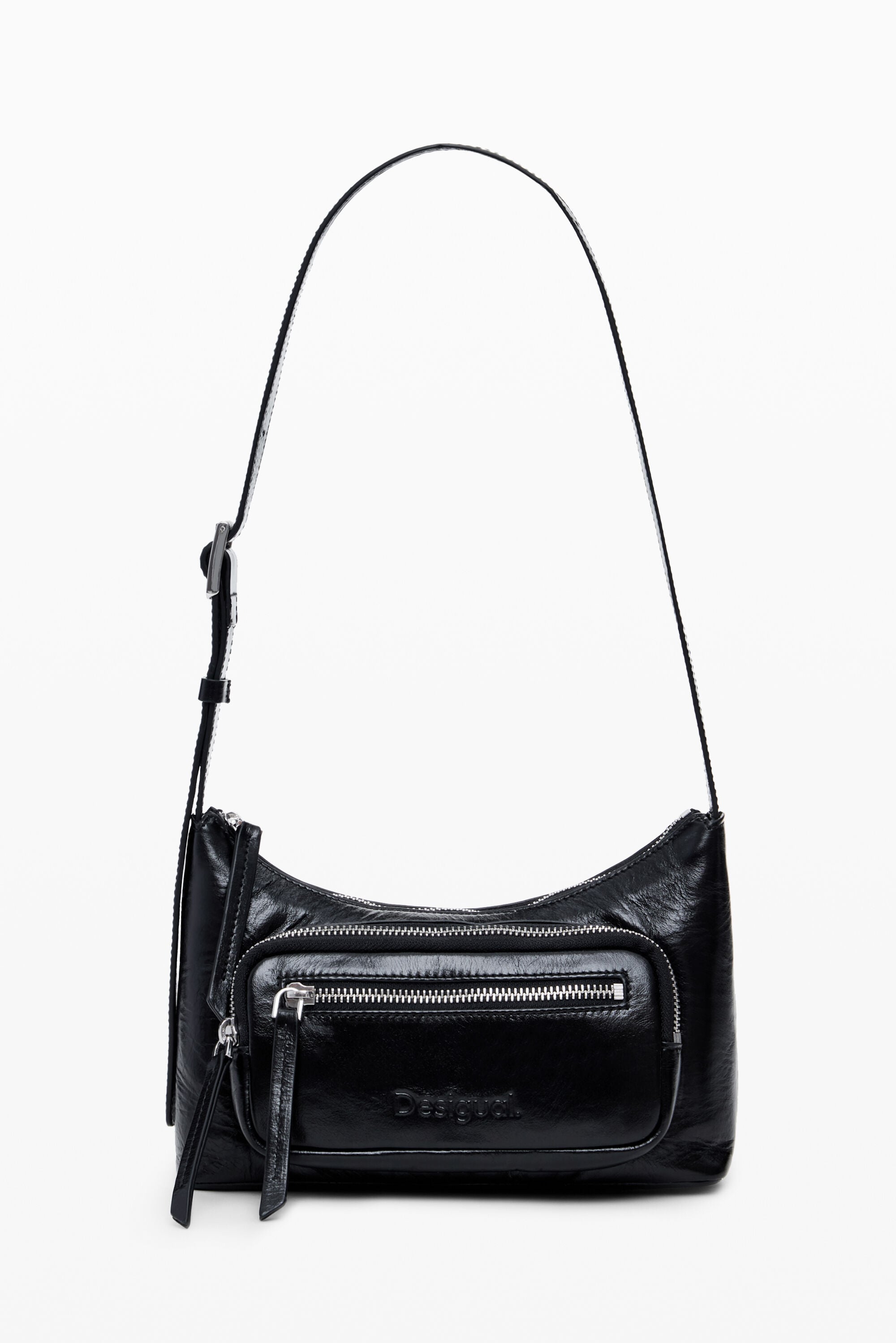 Desigual Tas S leer in zwart