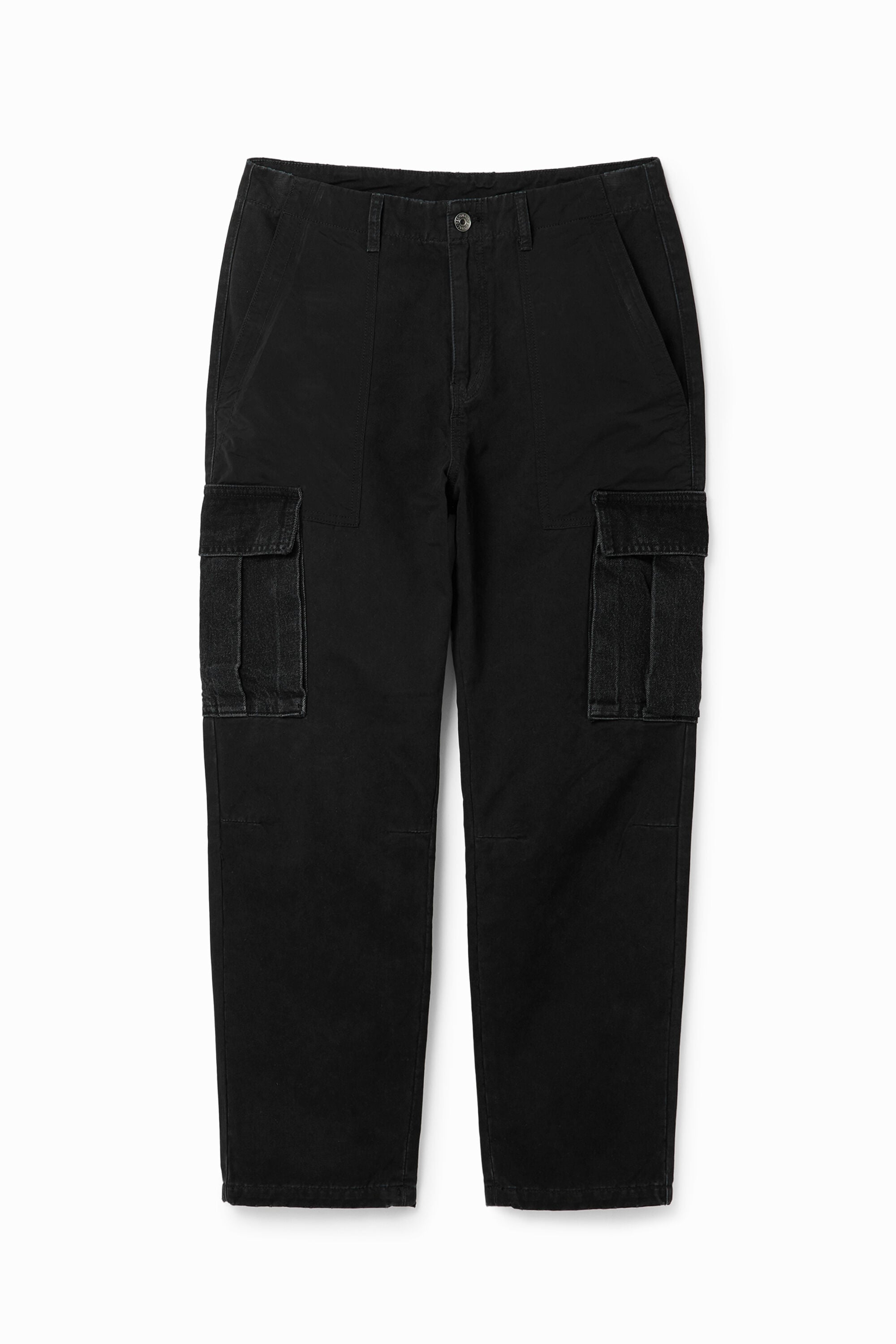 Desigual Cargobroek met patch in zwart