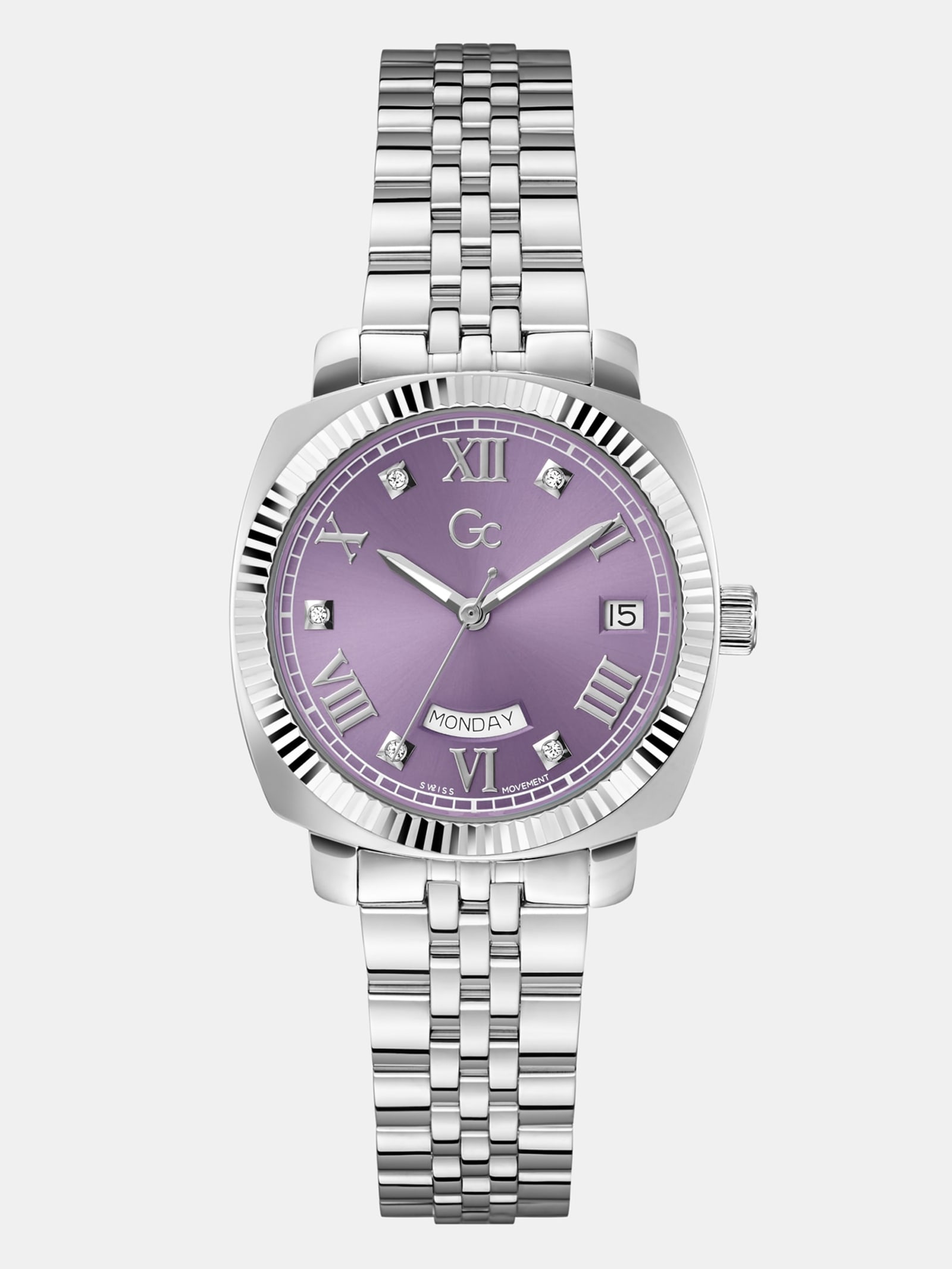 Guess Gc Roestvrijstalen Horloge 34 Mm in zilver