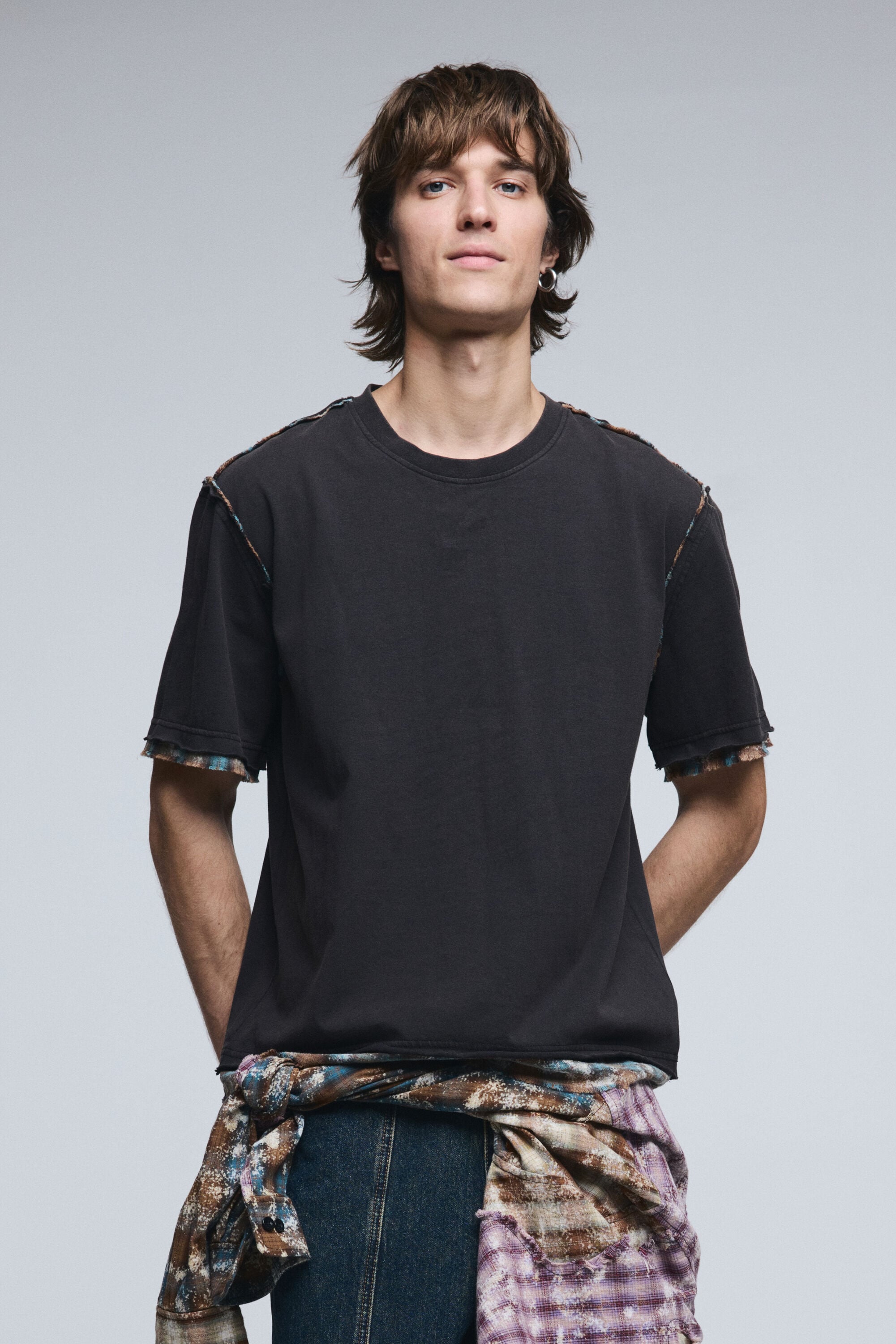 Desigual T-shirt met korte mouwen met stikseldetails
