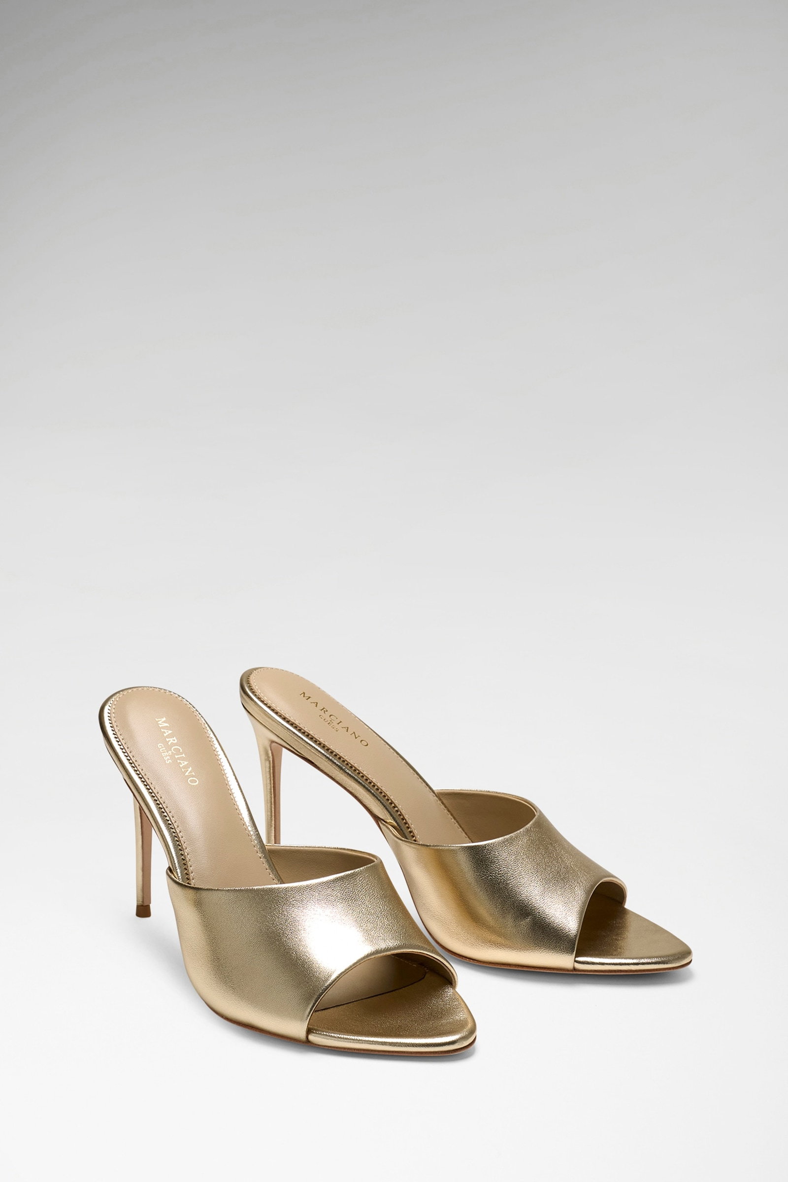 Guess Marciano Sandalen Van Echt Leer in goud