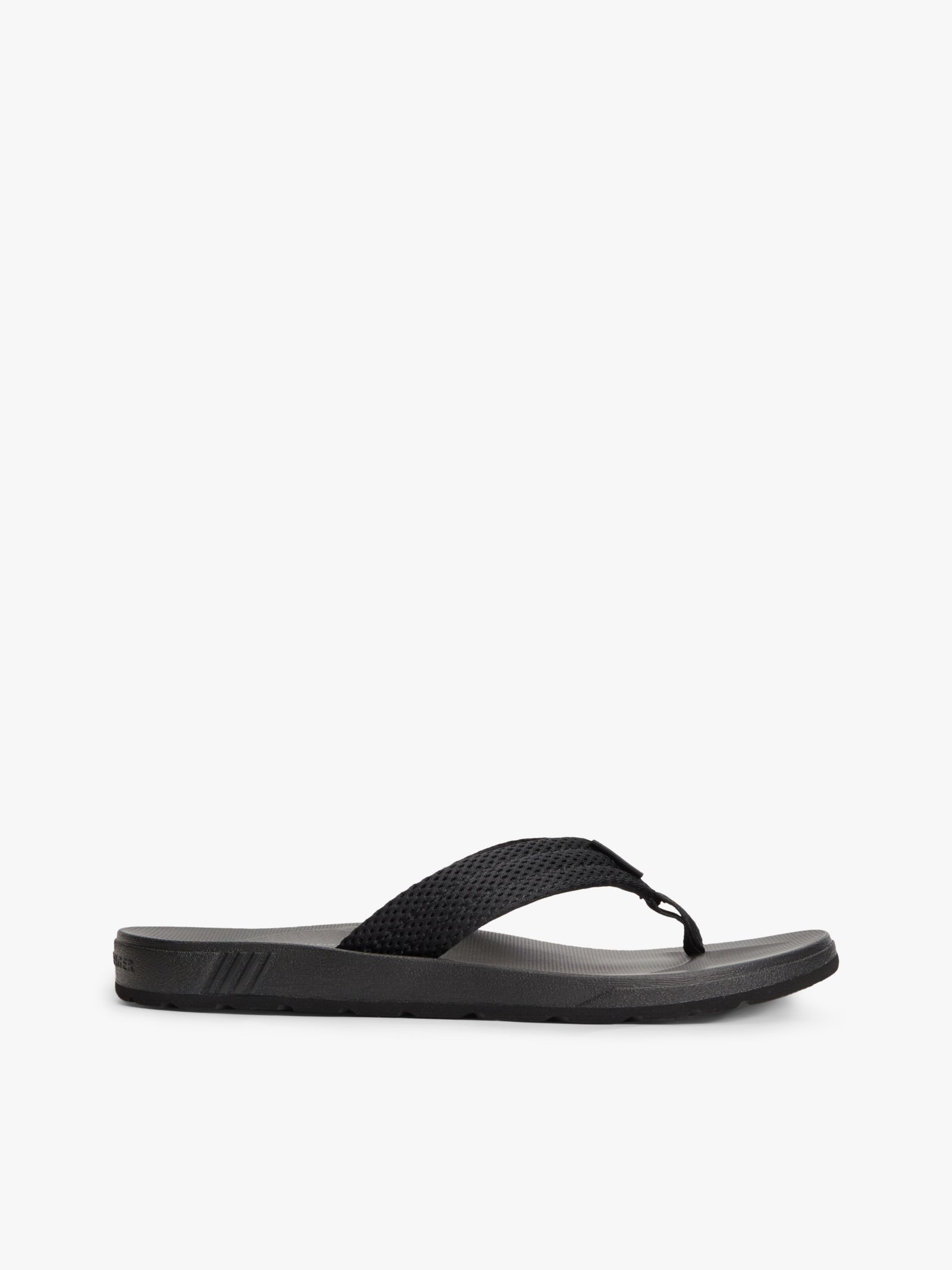 Tommy Hilfiger teenslipper met voorgevormd voetbed in zwart