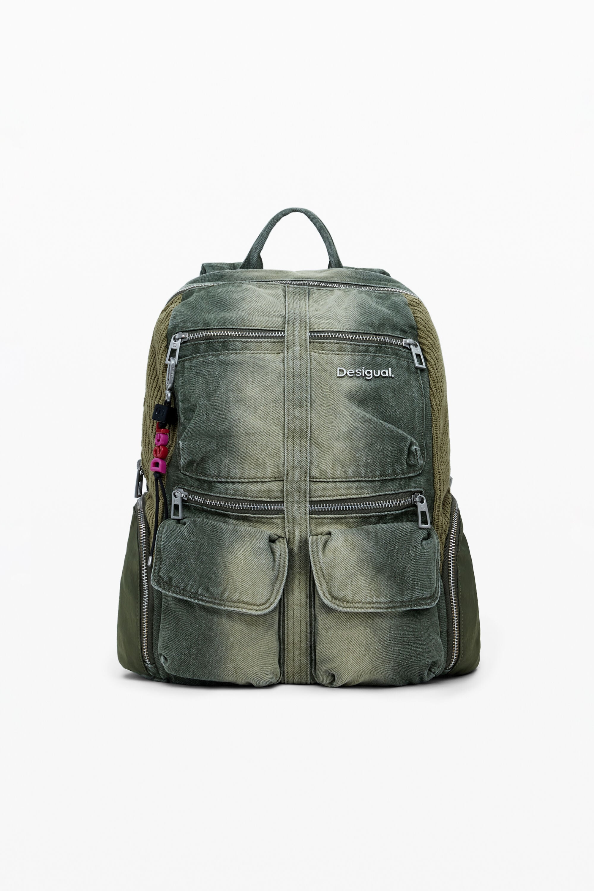 Desigual Grote gecombineerde denim rugzak