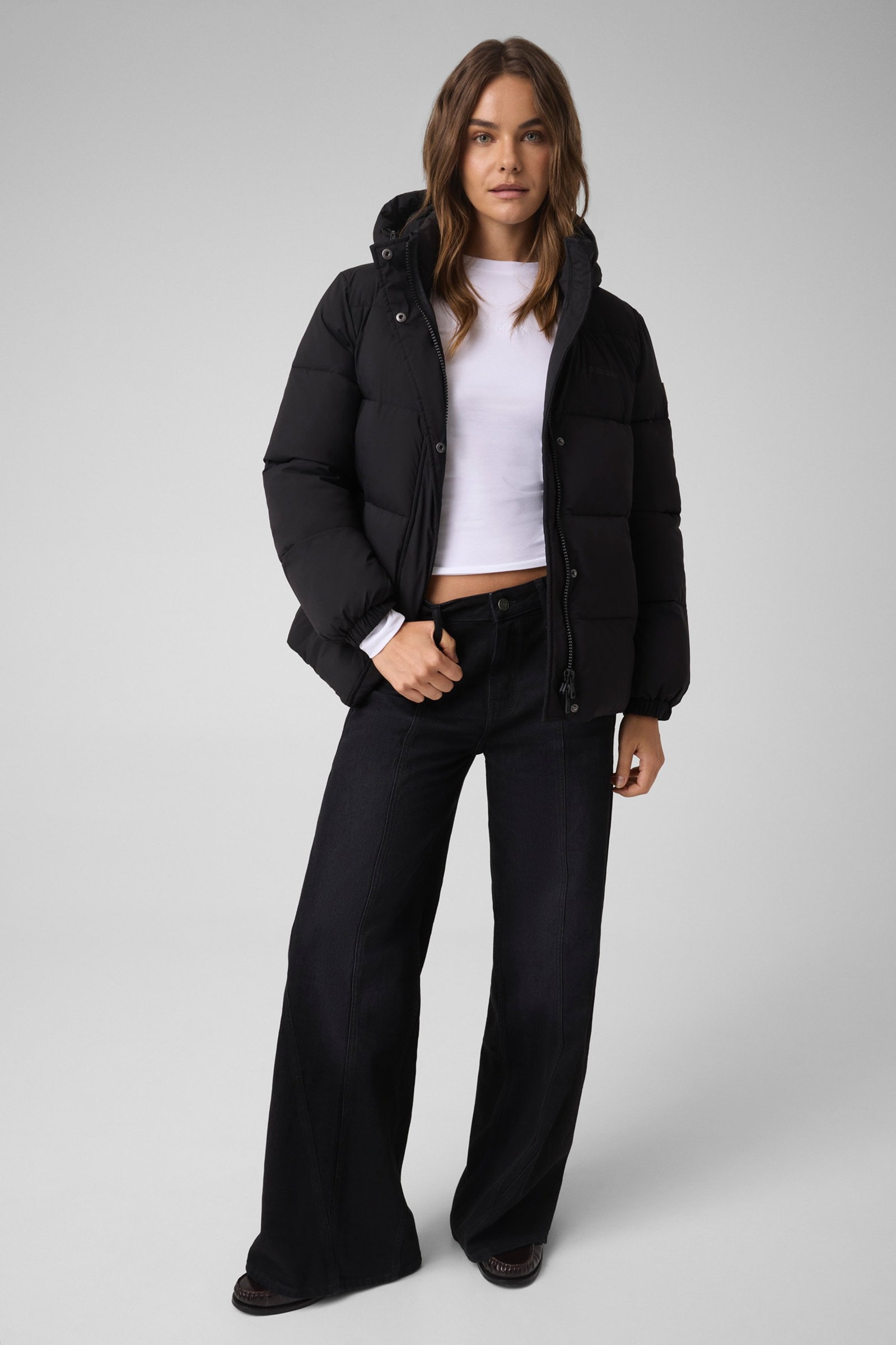 Guess Pufferjack Met Regular Lengte in zwart