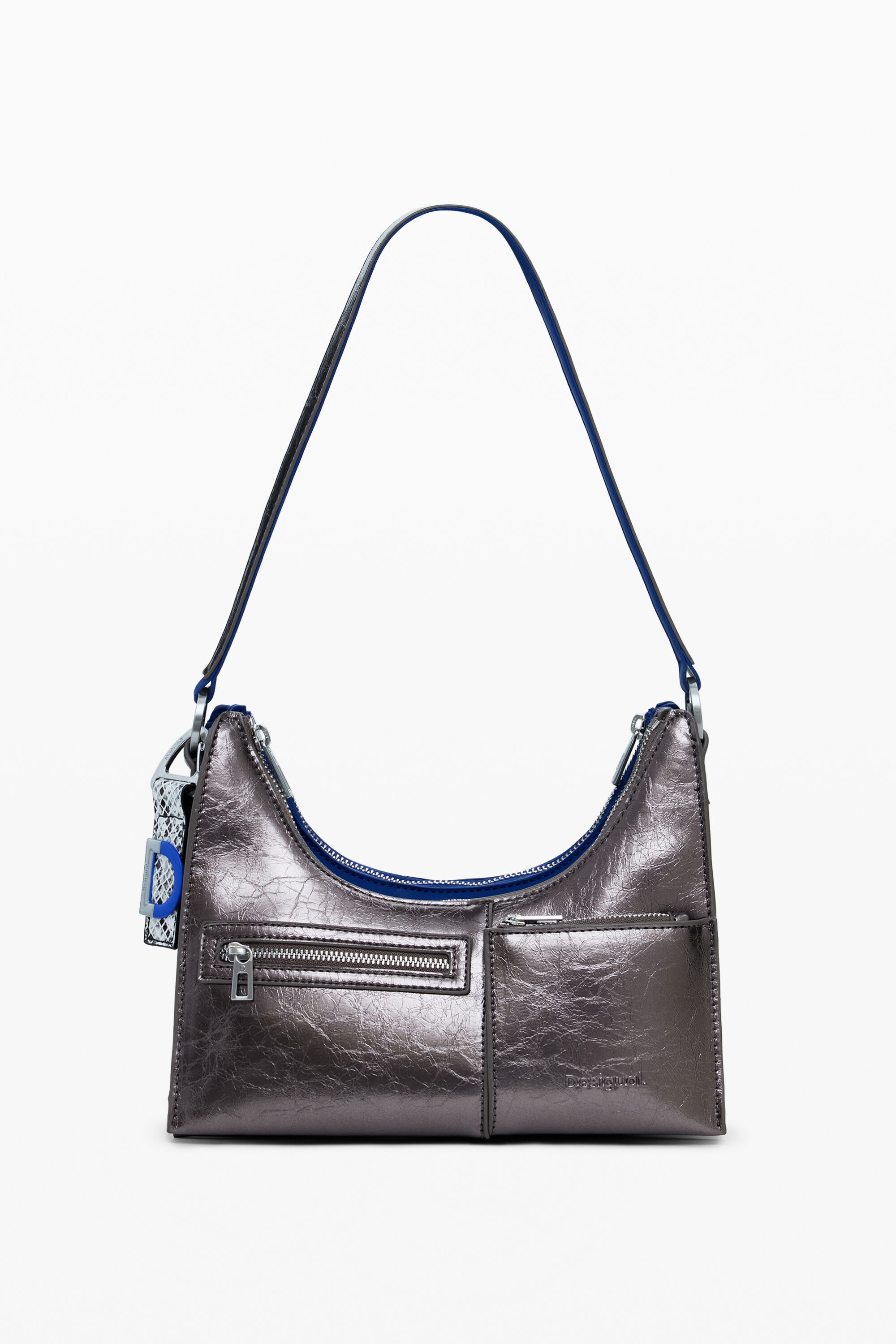 Desigual Kleine tweekleurige afneembare tas in zilver