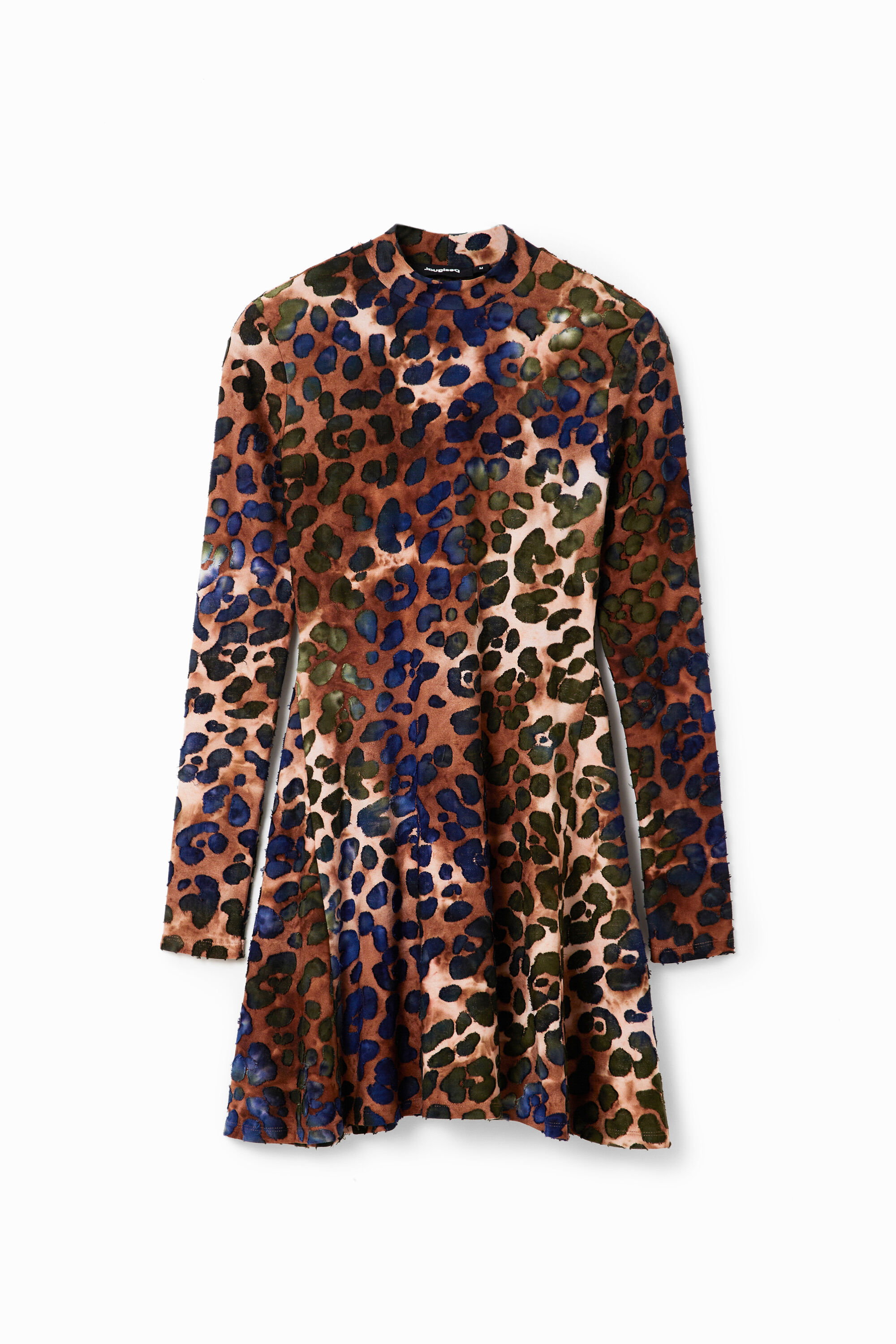 Desigual Korte skaterjurk met textuur en dierenprint