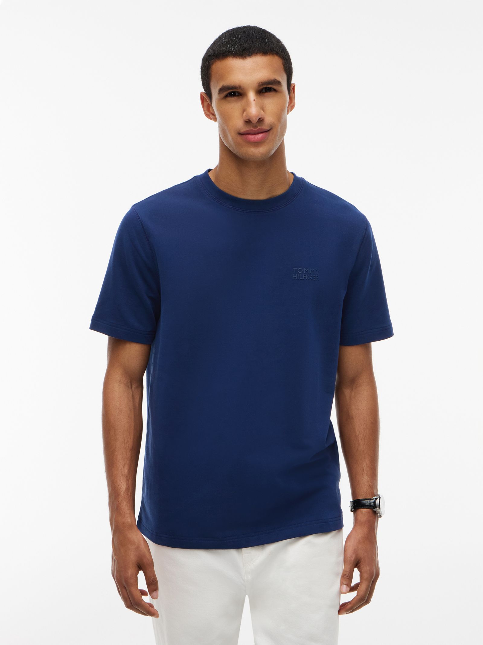Tommy Hilfiger Performance Flex Peachskin Terry T-shirt in marine