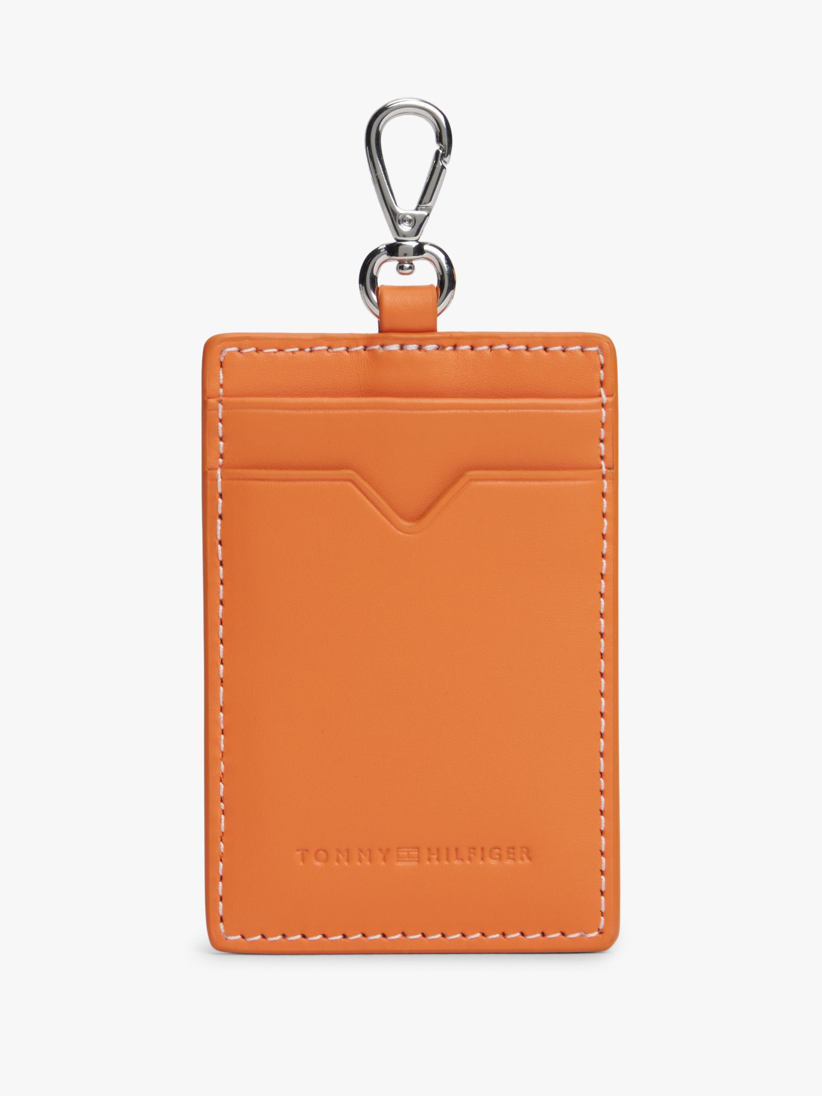 Tommy Hilfiger Leren kaarthouder met clip