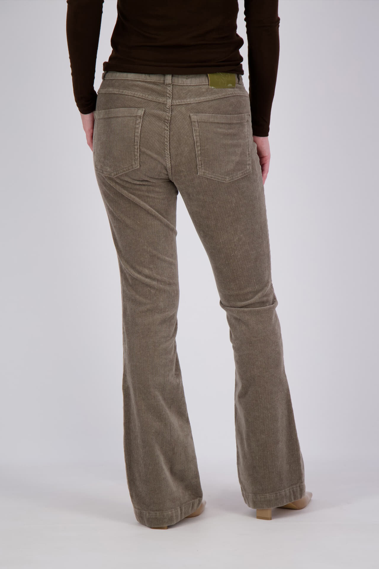 Para Mi Jeans Jade Corduroy Taupe dames
