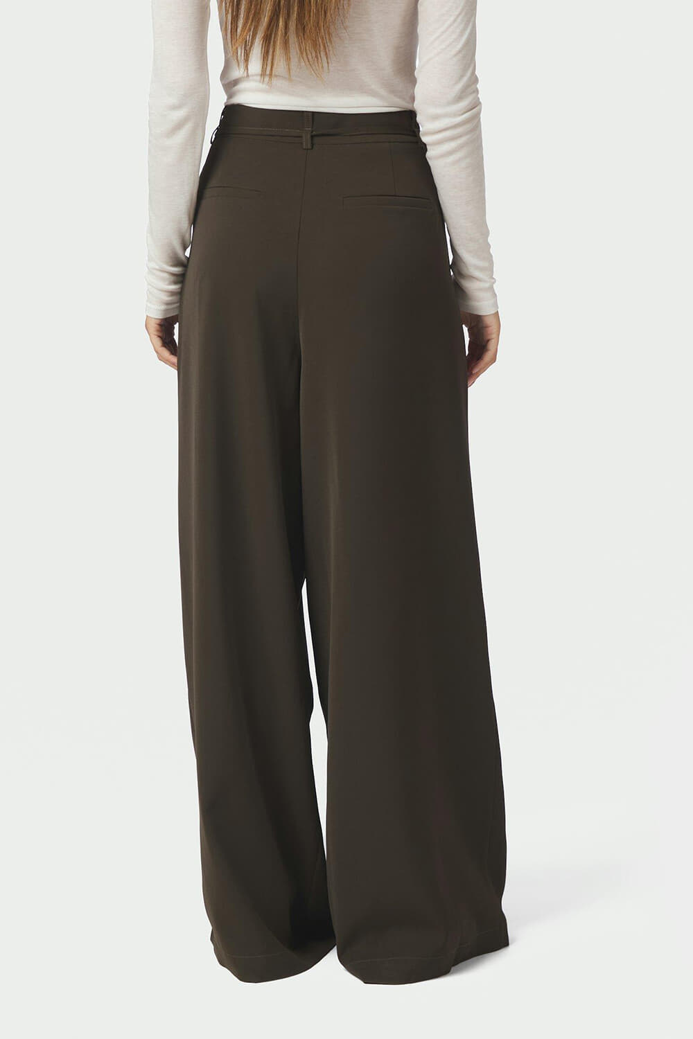 Neo Noir Broek Eddina Woven Bruin dames