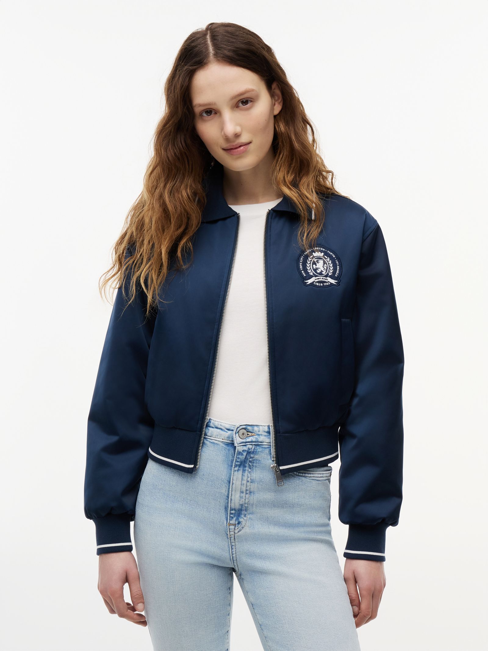Tommy Jeans Varsity Jack met logopatch op de rug
