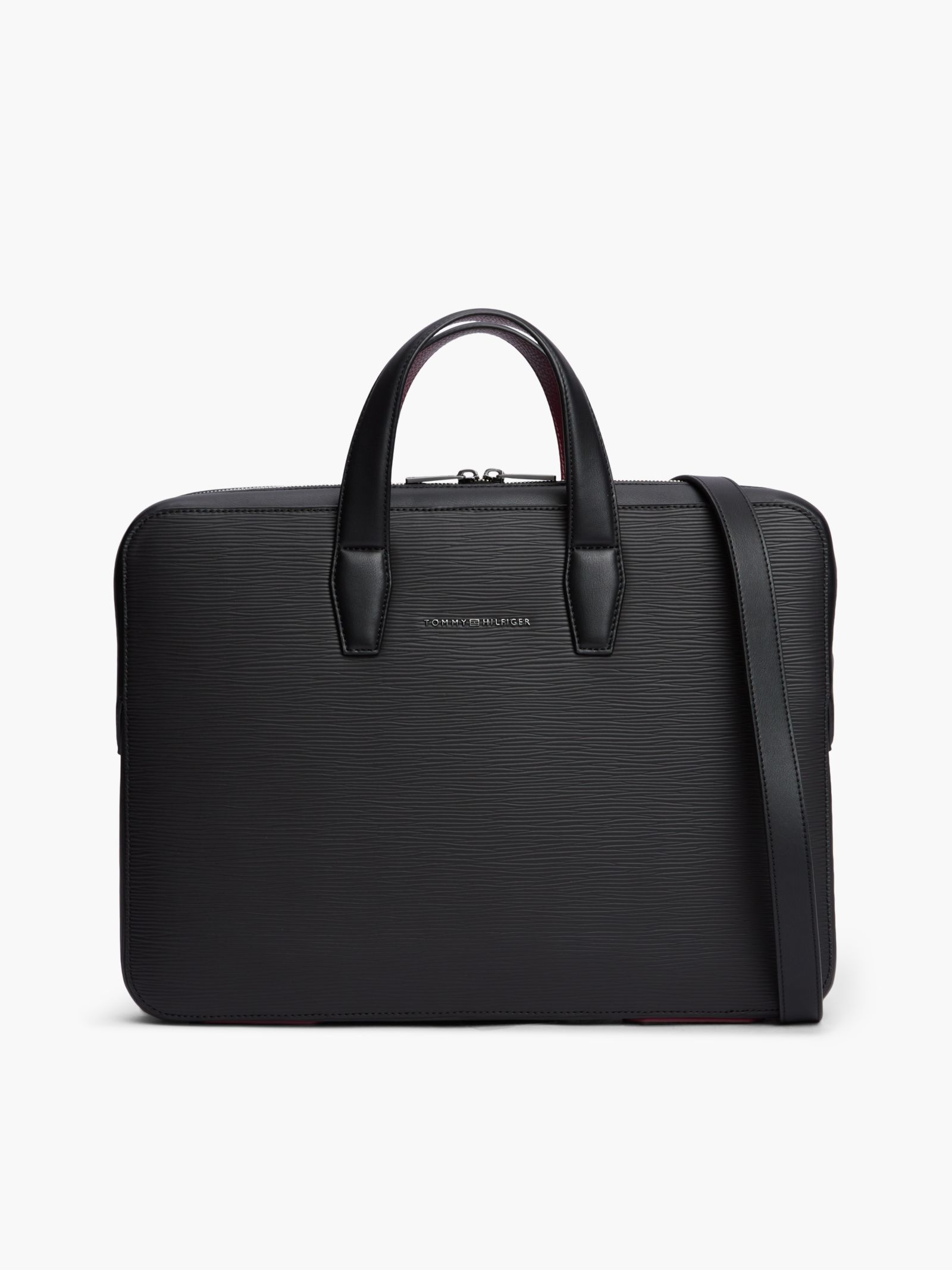 Tommy Hilfiger TH Business getextureerde laptoptas