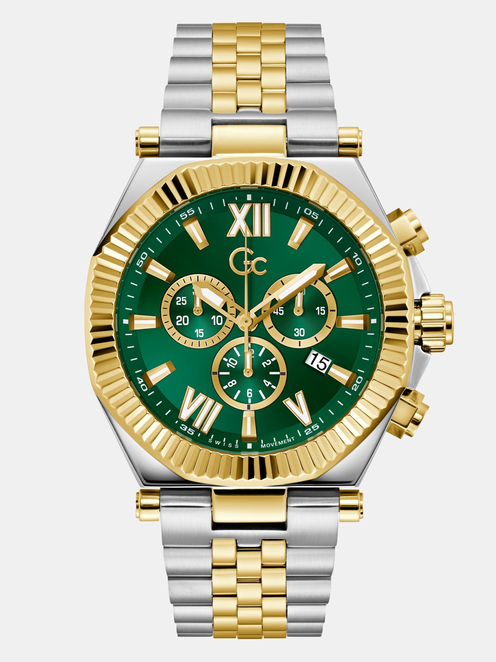 Guess Gc Roestvrijstalen Horloge 44 Mm in goud