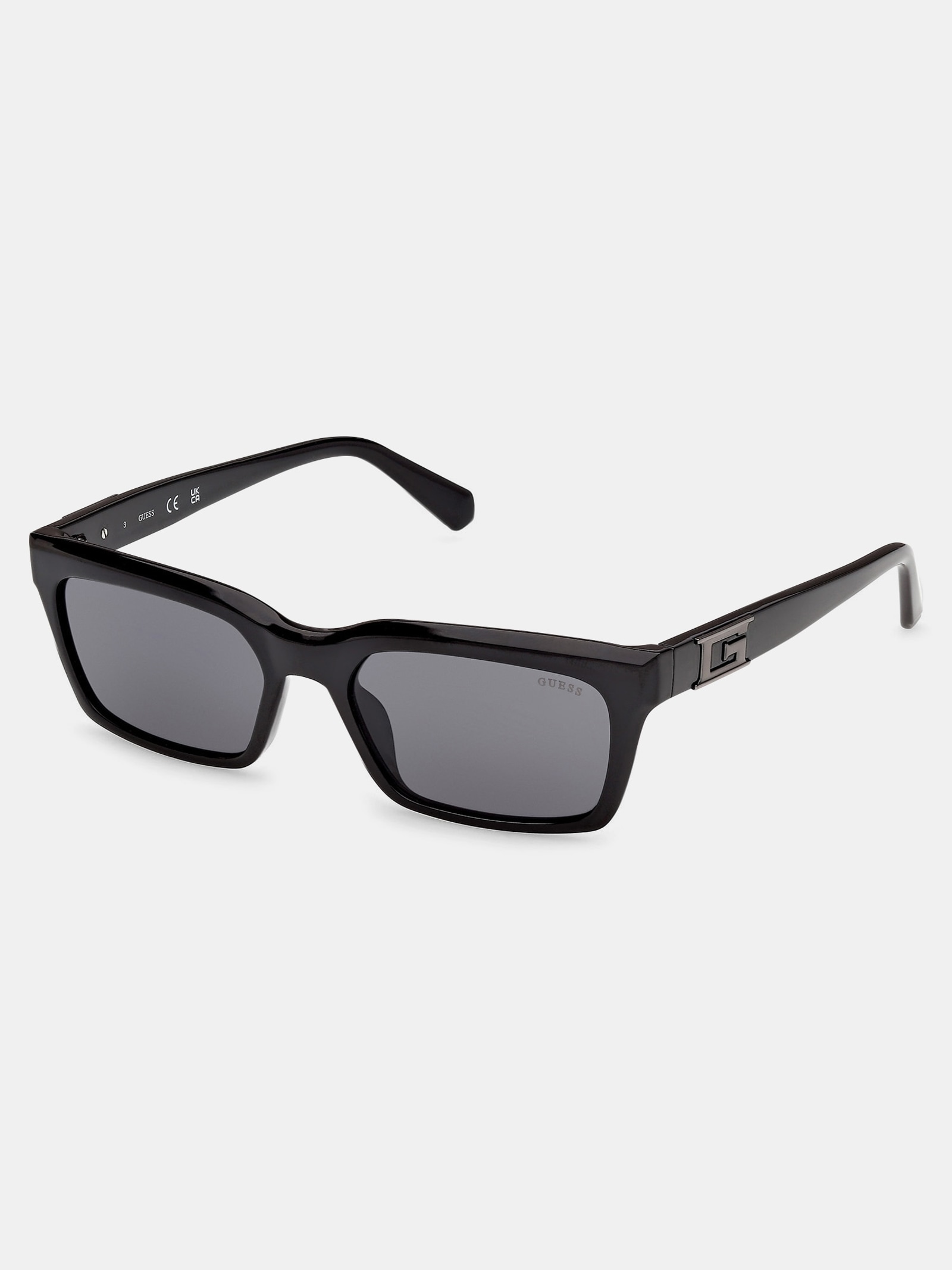 Guess Rechthoekige Zonnebrillen for men in zwart