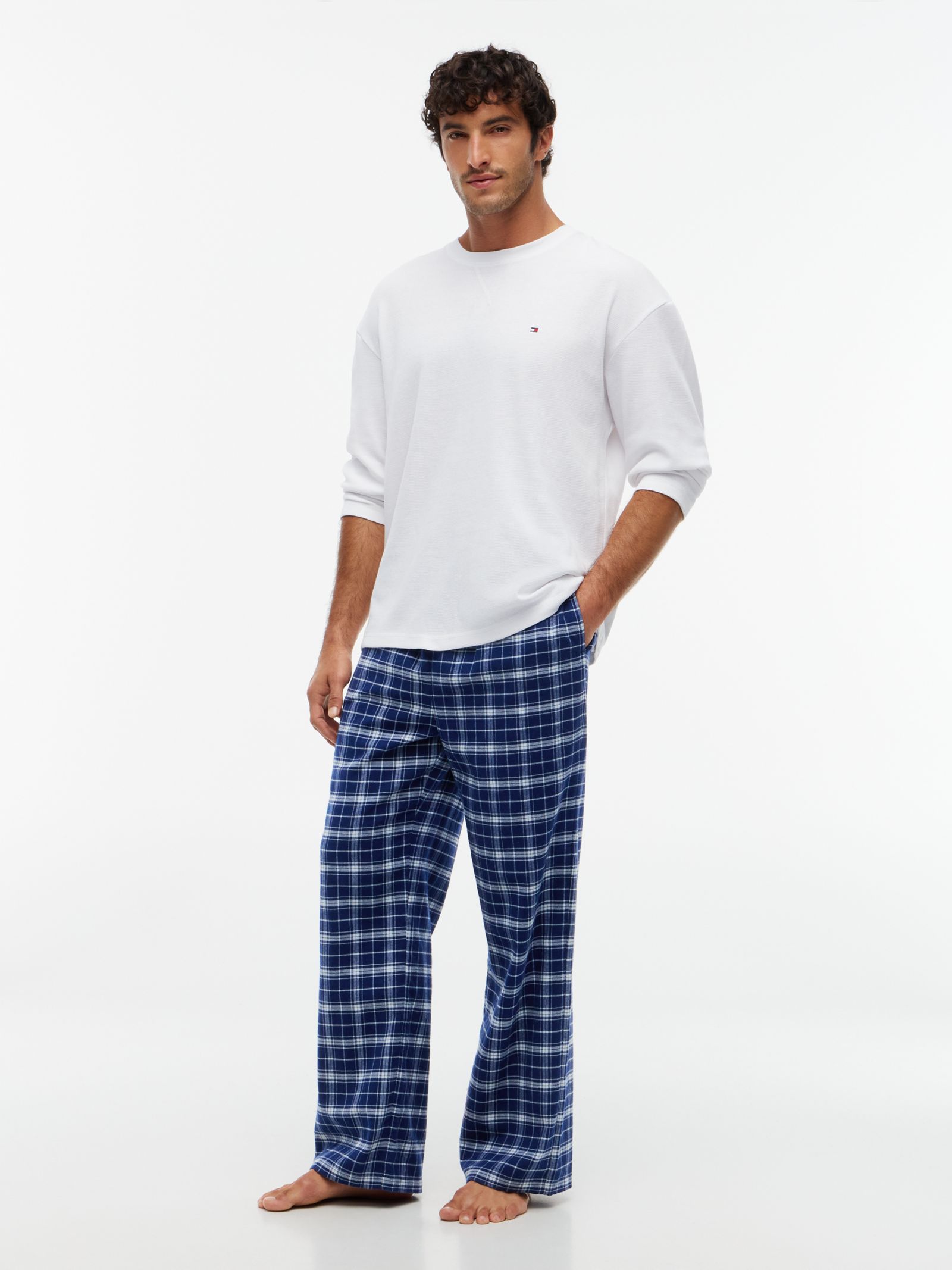 Tommy Hilfiger TH Original Pyjamaset met wafelstructuur in multicolor
