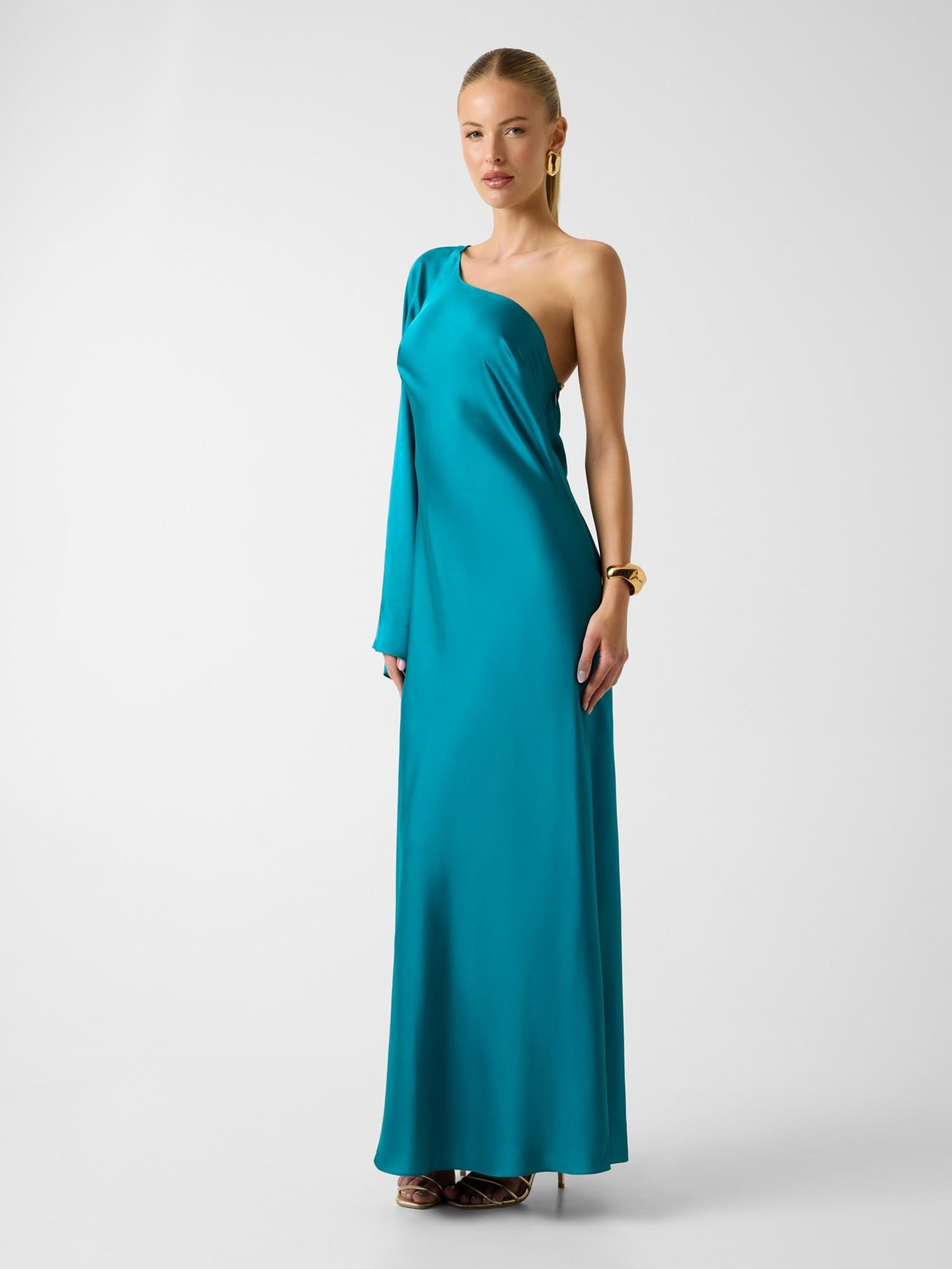 Guess Marciano One-Shoulder Maxi Jurk