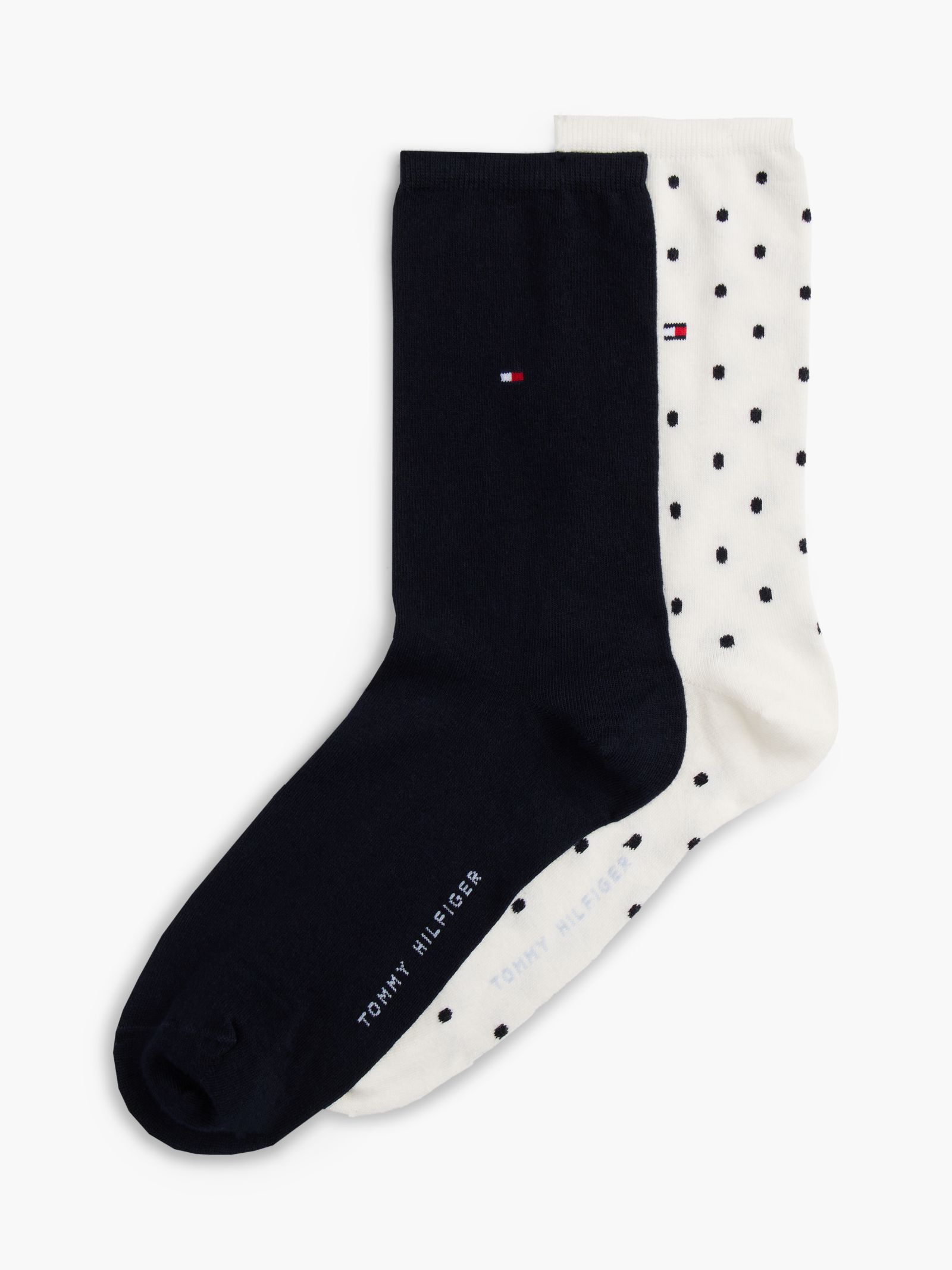Tommy Hilfiger Set van 2 paar sokken met polkadots in marine