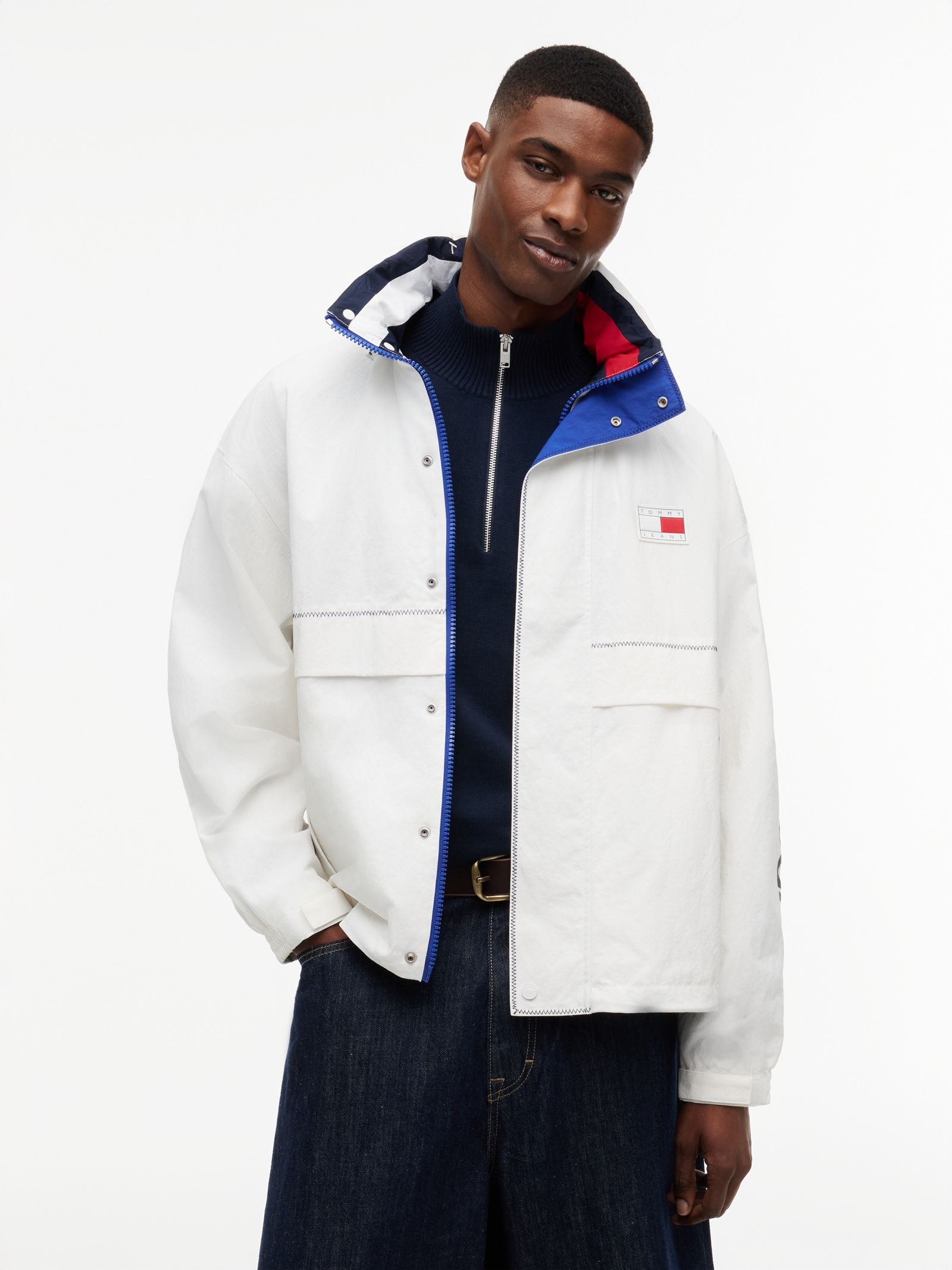 Tommy Jeans Oversized Regatta jack in wit
