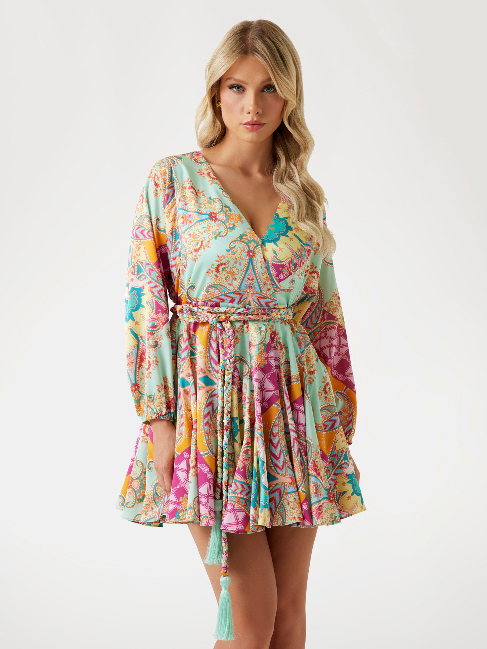 Guess Marciano Paisley Geplooide Jurk