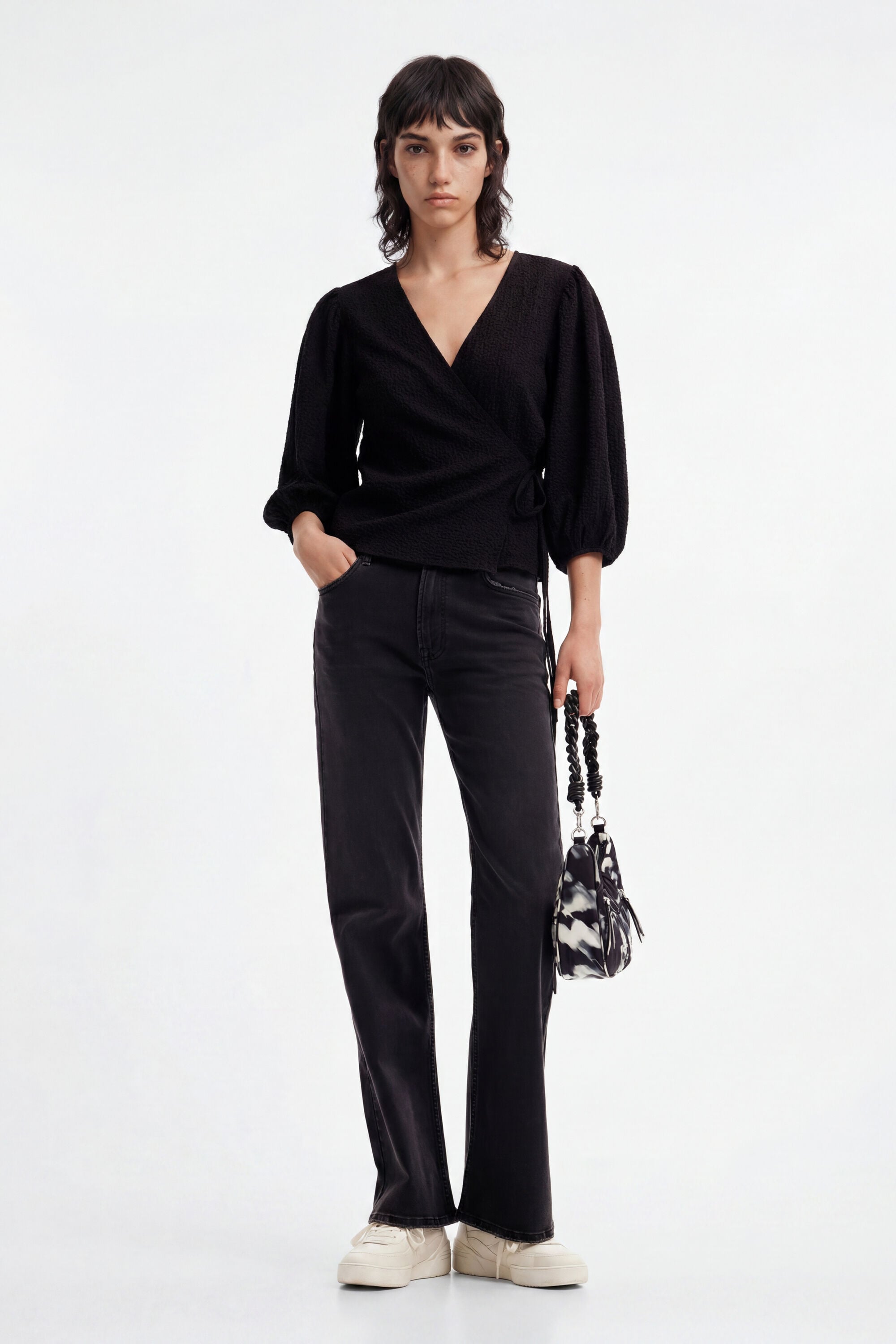 Desigual Flared Jeans in zwart