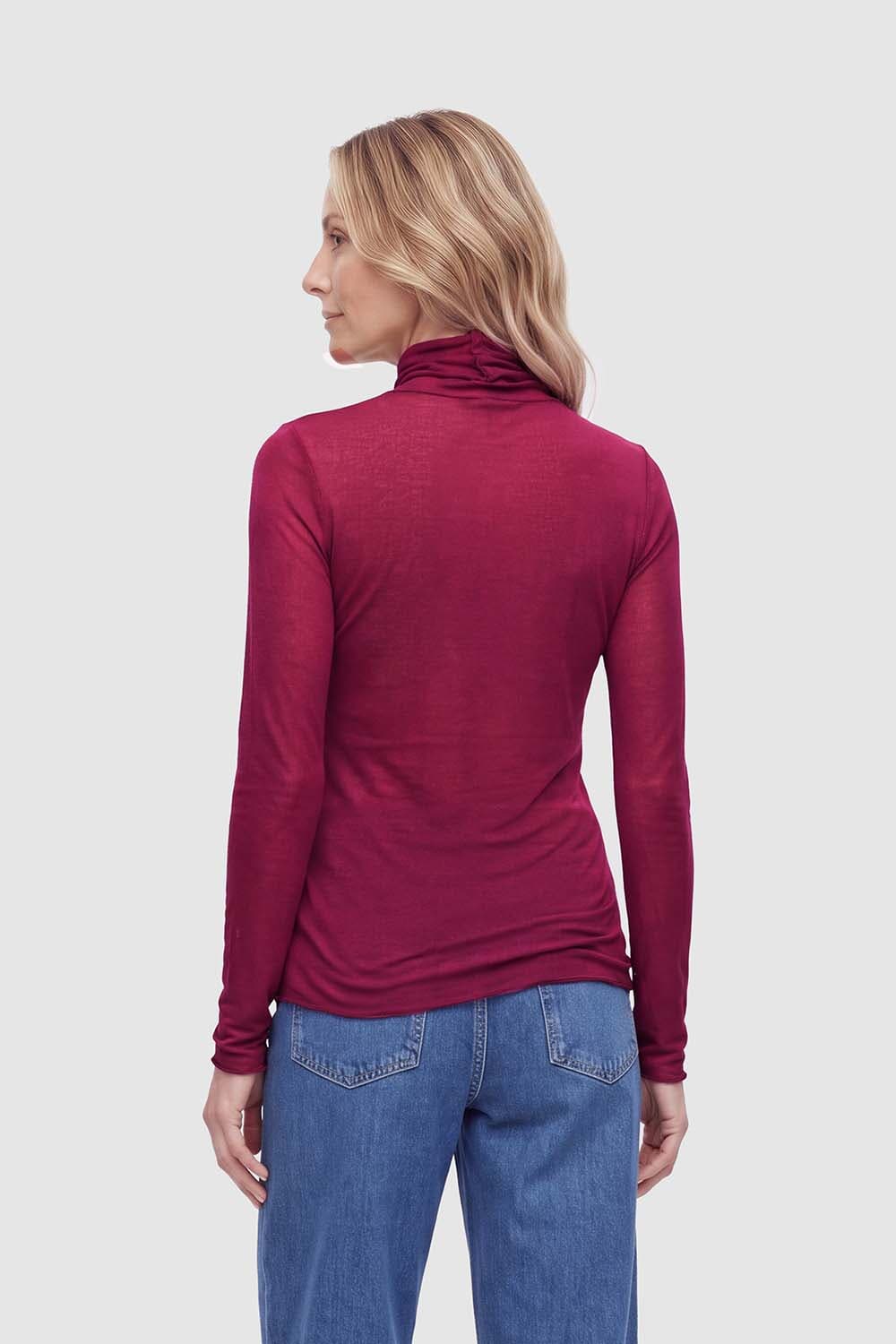 In Shape T-shirt Jillian Bordeaux Rood dames